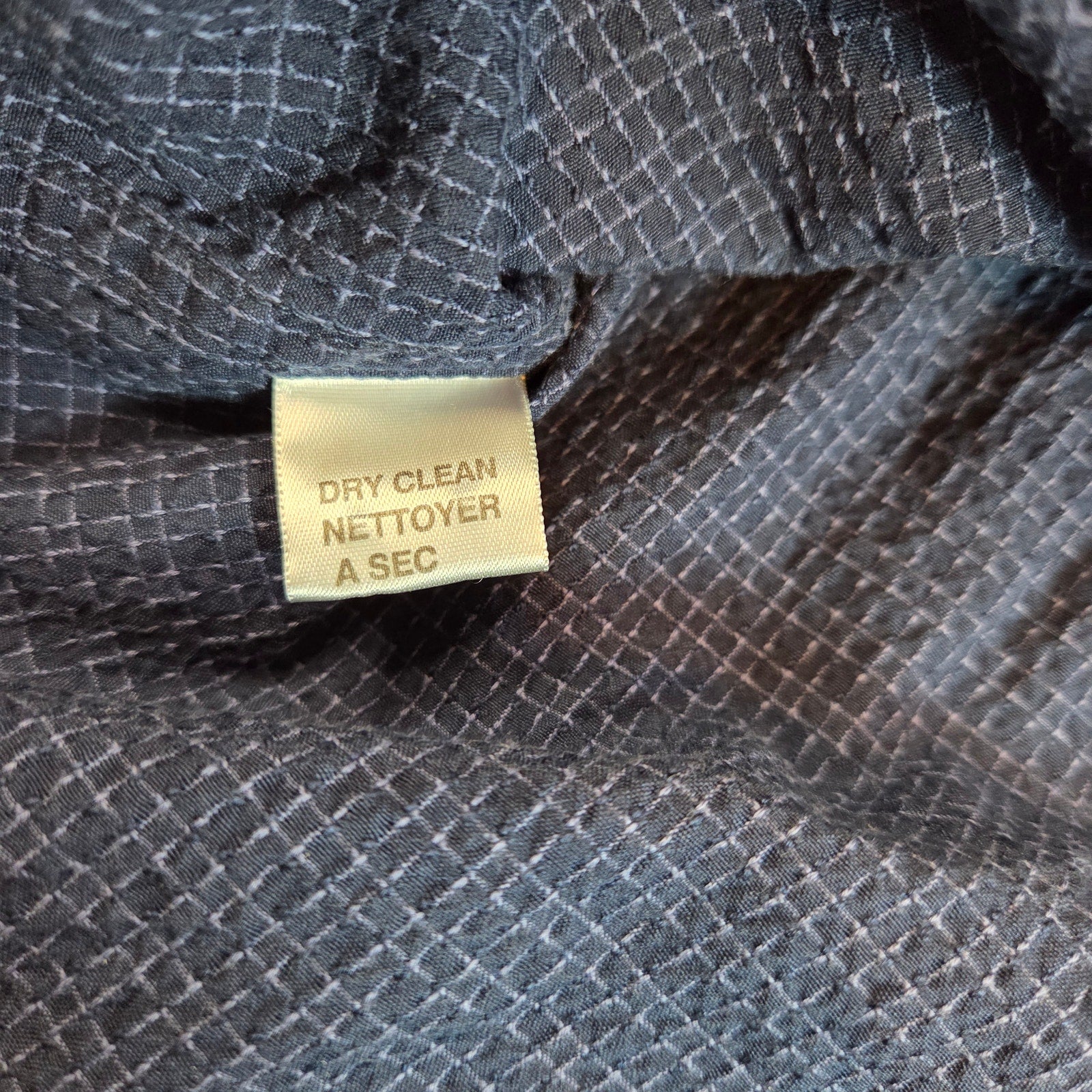 Tommy Bahama Blue Silk Cotton Shirt XL Textured Button Down Long Sleeve
