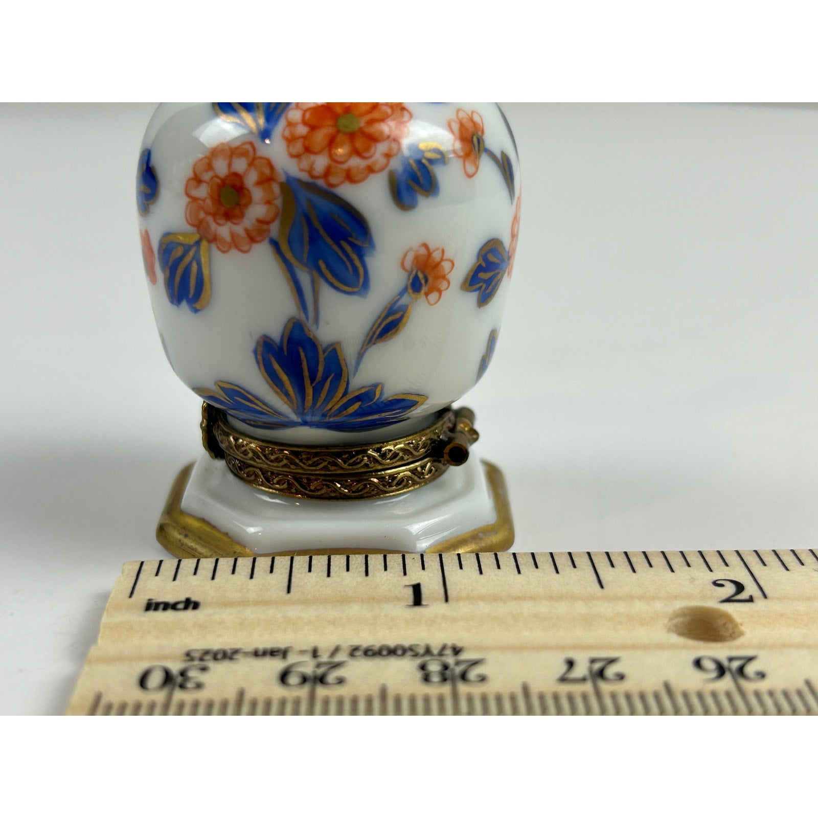 Limoges France Perfume Bottle Trinket Box Charmat Hand Painted Porcelain