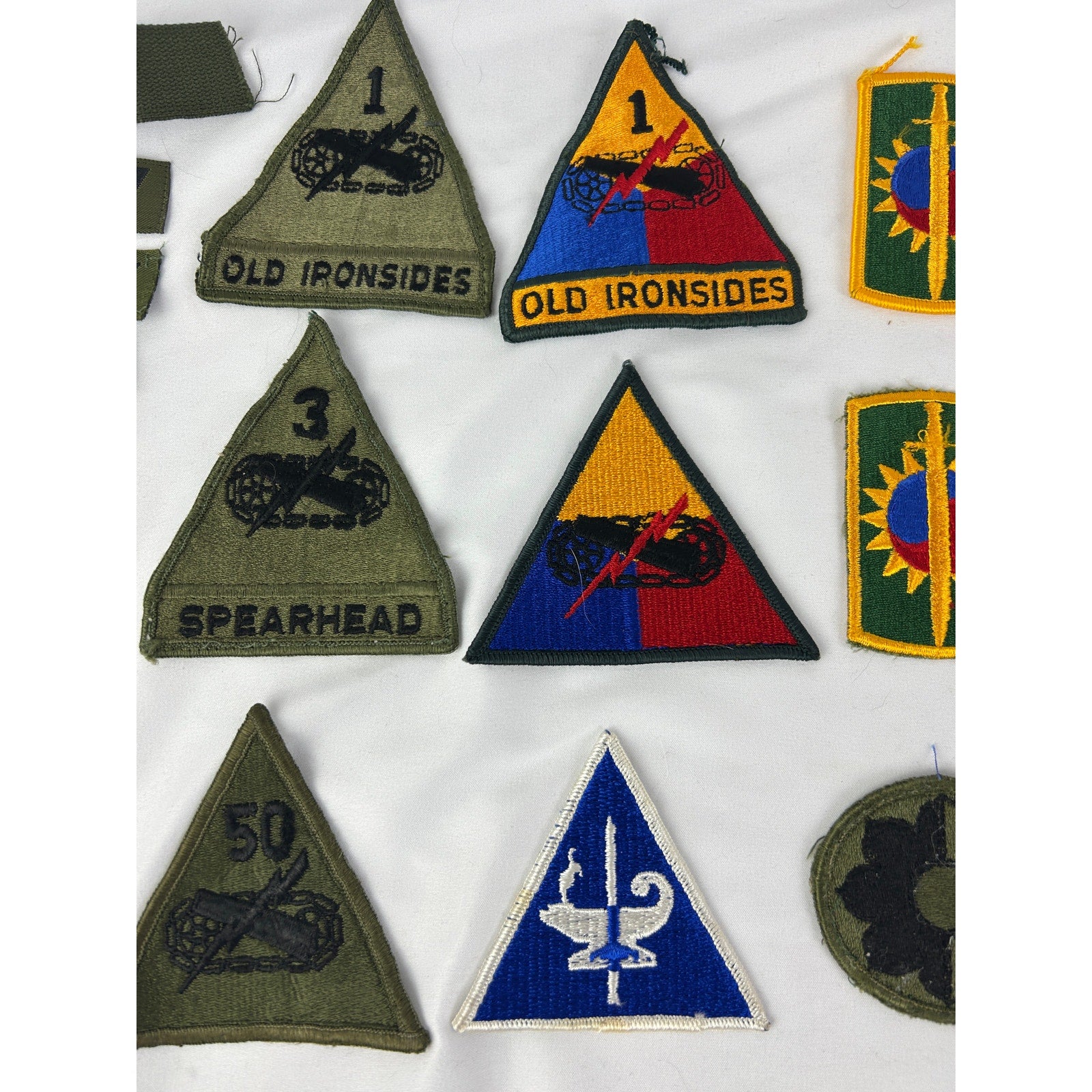 Vintage US Army Patch Lot 1st Armored Old Ironsides Infantry LEM Tapes