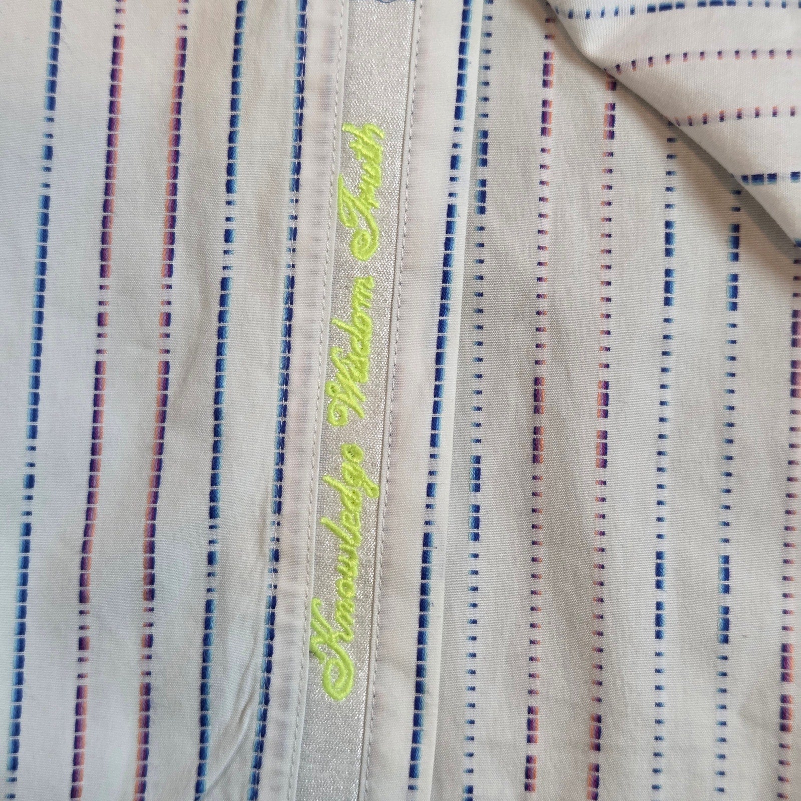 Robert Graham Classic Fit Striped Shirt XL Knowledge Wisdom Truth Cotton