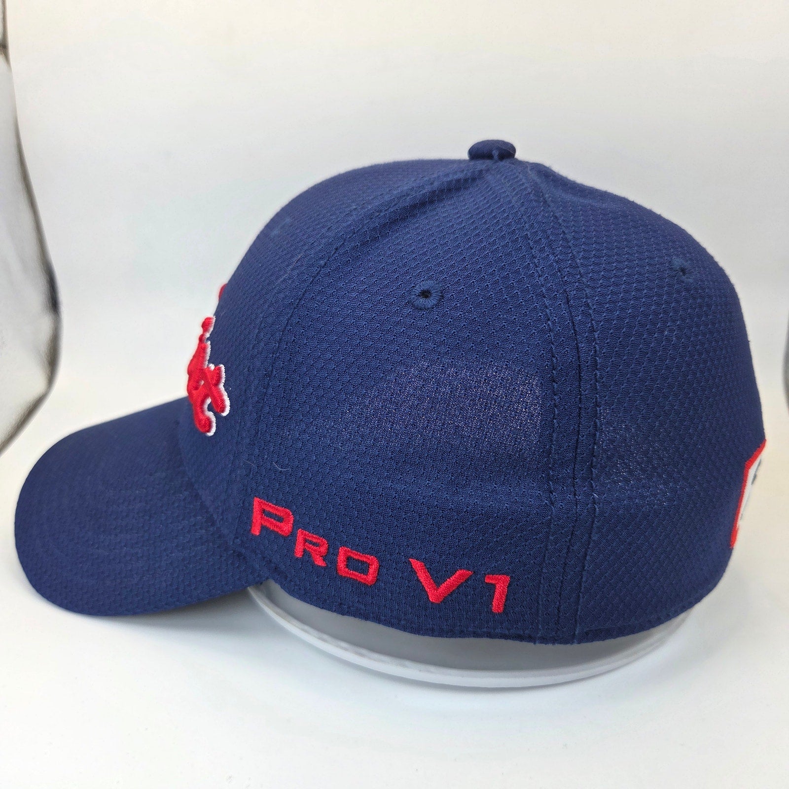 Titleist Pro V1 A-Flex Fitted Golf Cap Hat S/M Coolmax China FJ Logo Navy