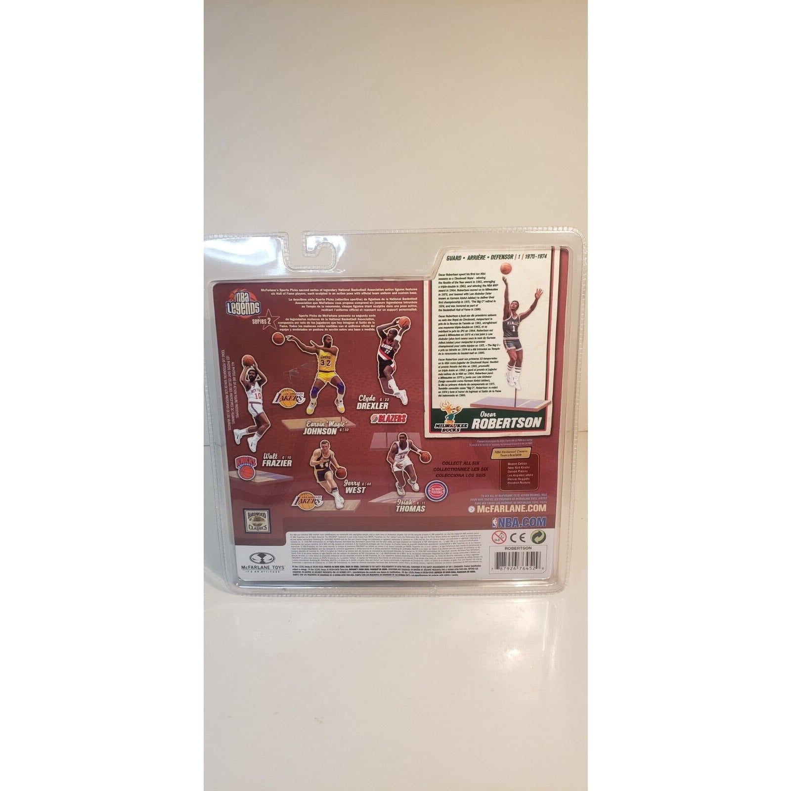 Oscar Robertson Milwaukee Bucks McFarlane NBA Legends Series 2 Figure Sealed New