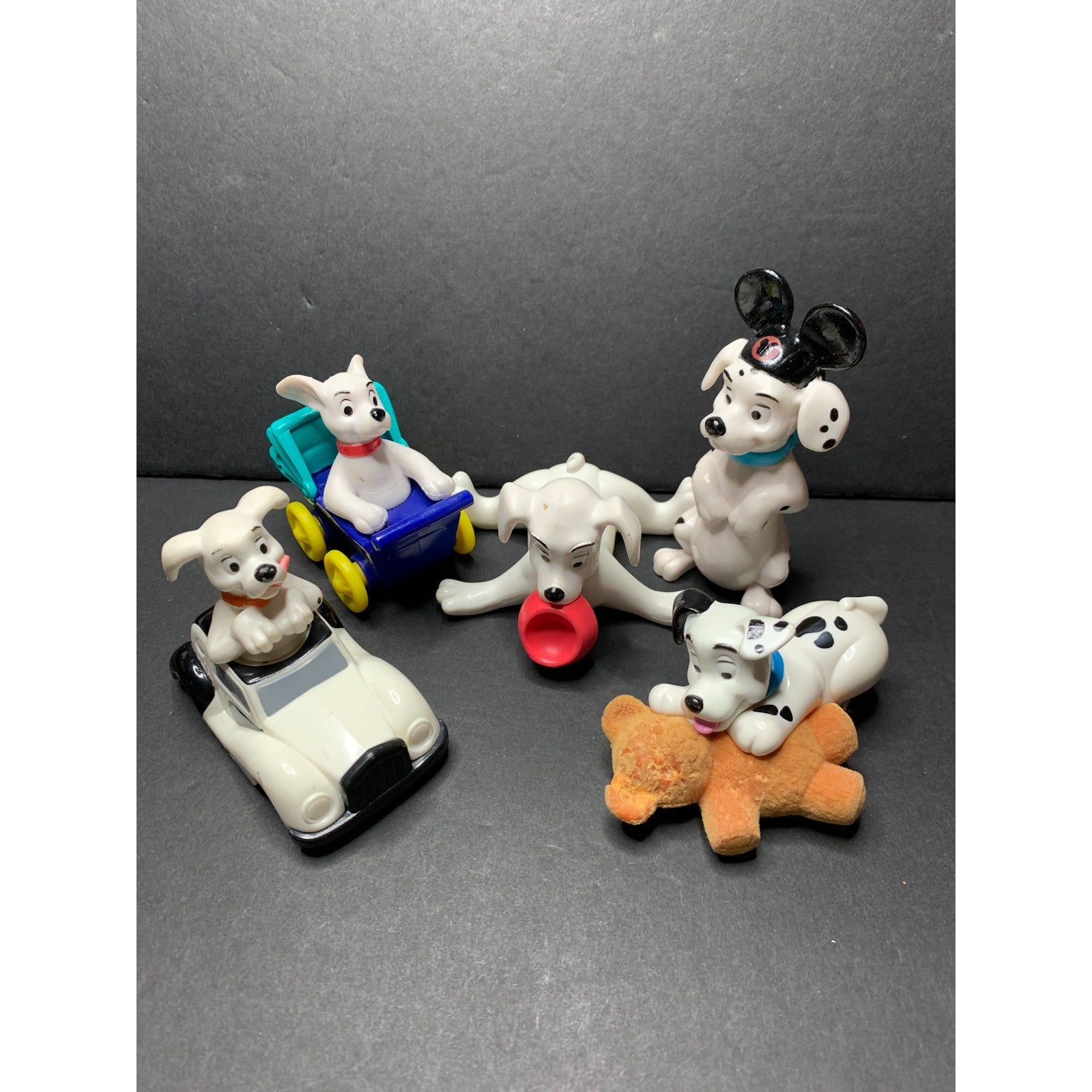 Disney 101 Dalmatians McDonald's Happy Meal Toys Lot 5 Fidget Puppy Movie 1996