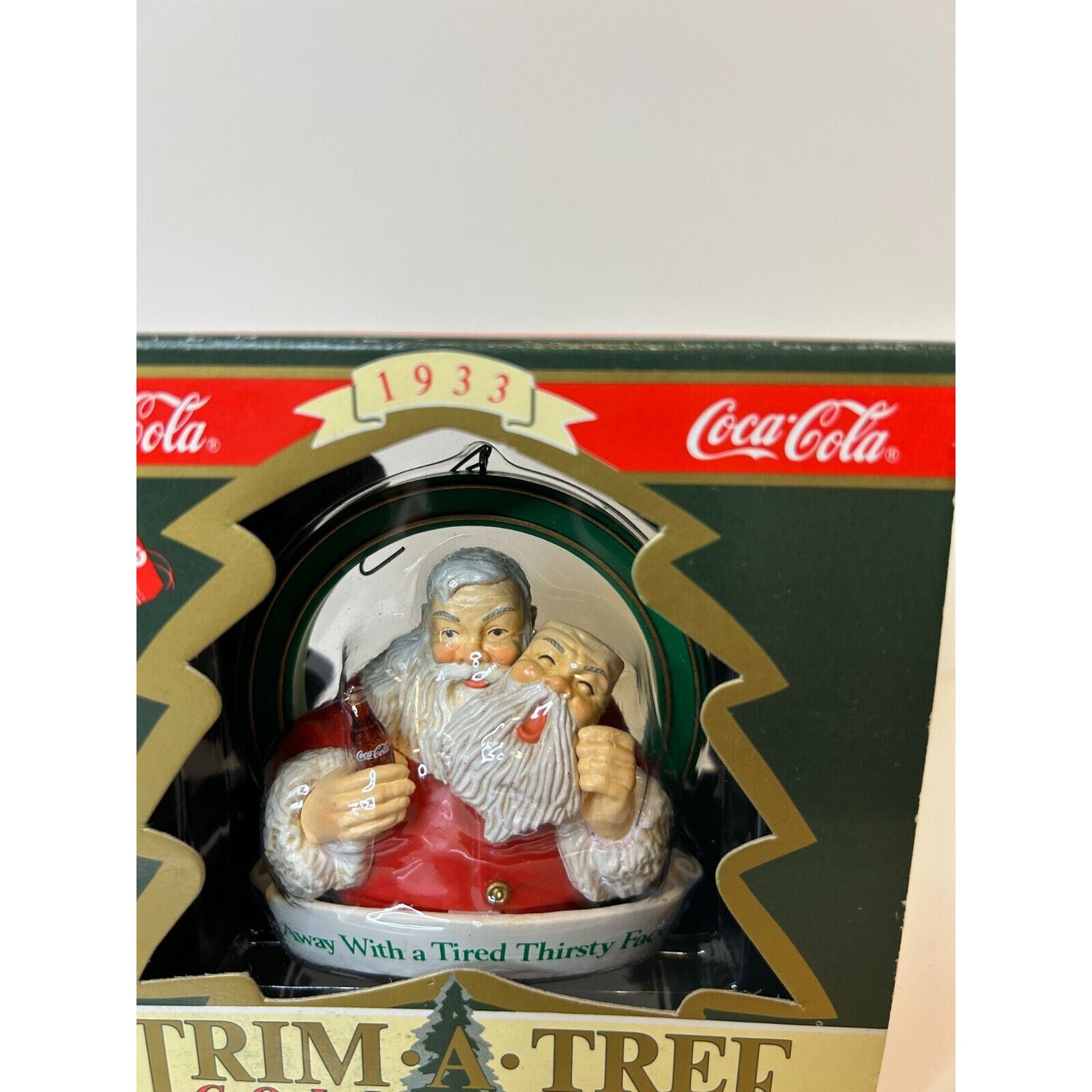 Coca-Cola Trim A Tree Collection Christmas Ornament lot of 2 Vintage 90s x97