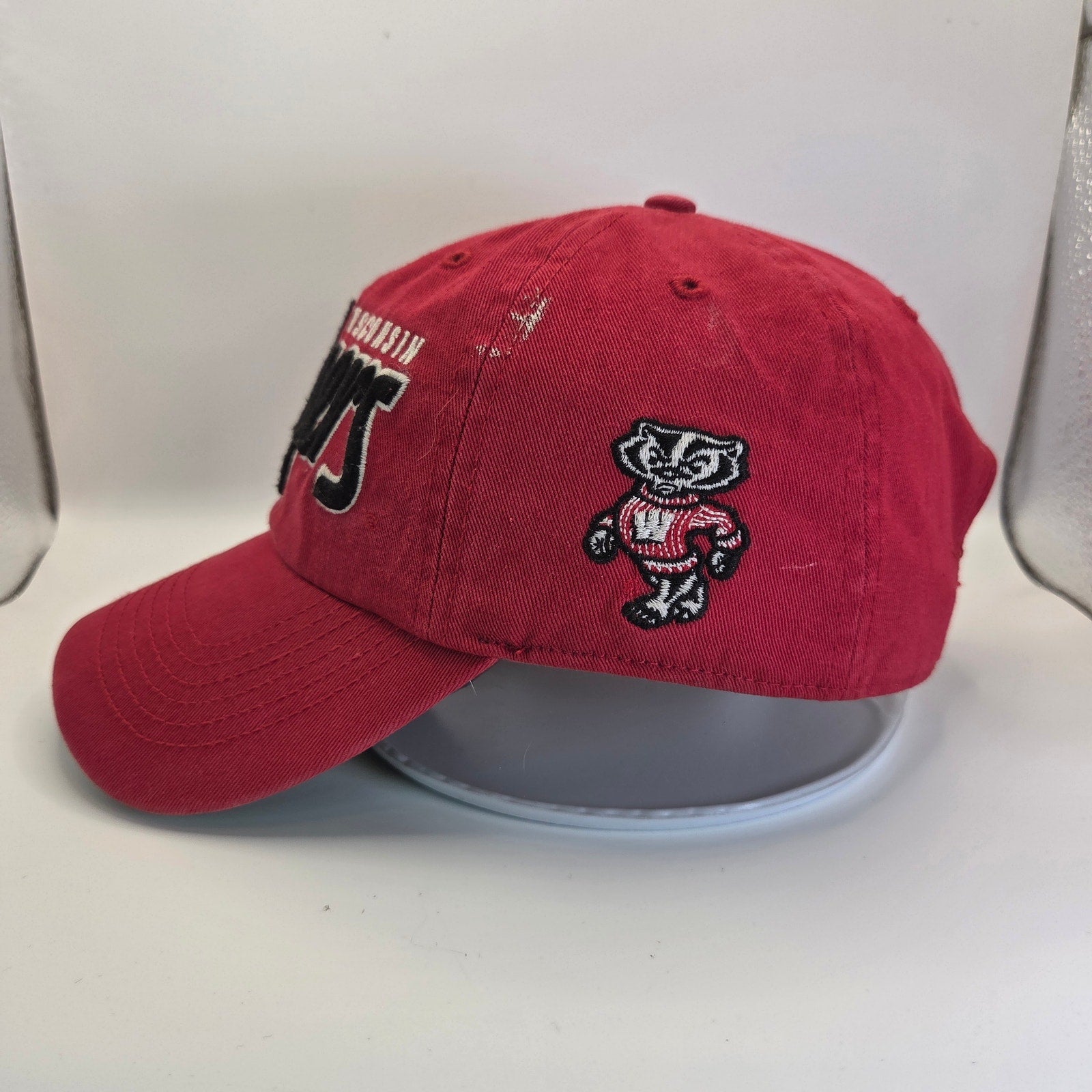 Wisconsin Badgers Snapback Hat ’47 Brand Red Adjustable Cap NCAA Cotton Vintage