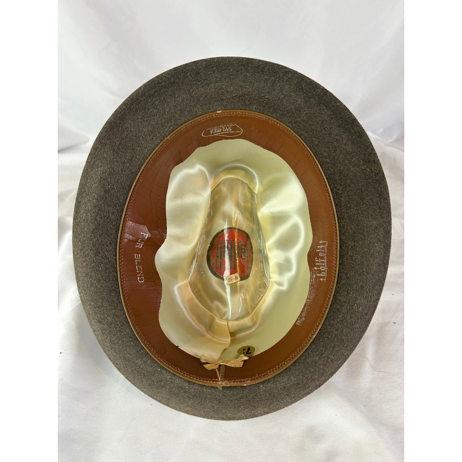 Dobbs Fifteen Brown Fur Felt Fedora Hat 7 1/4 With Box Vintage