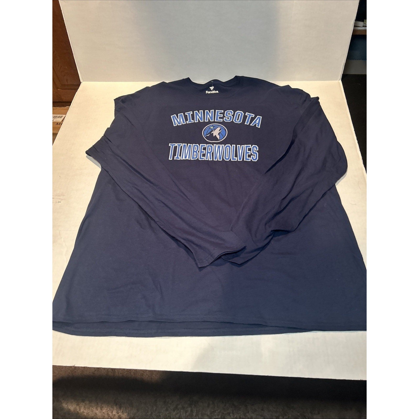 Minnesota Timberwolves Fanatics Navy Blue Long Sleeve Shirt 3XL