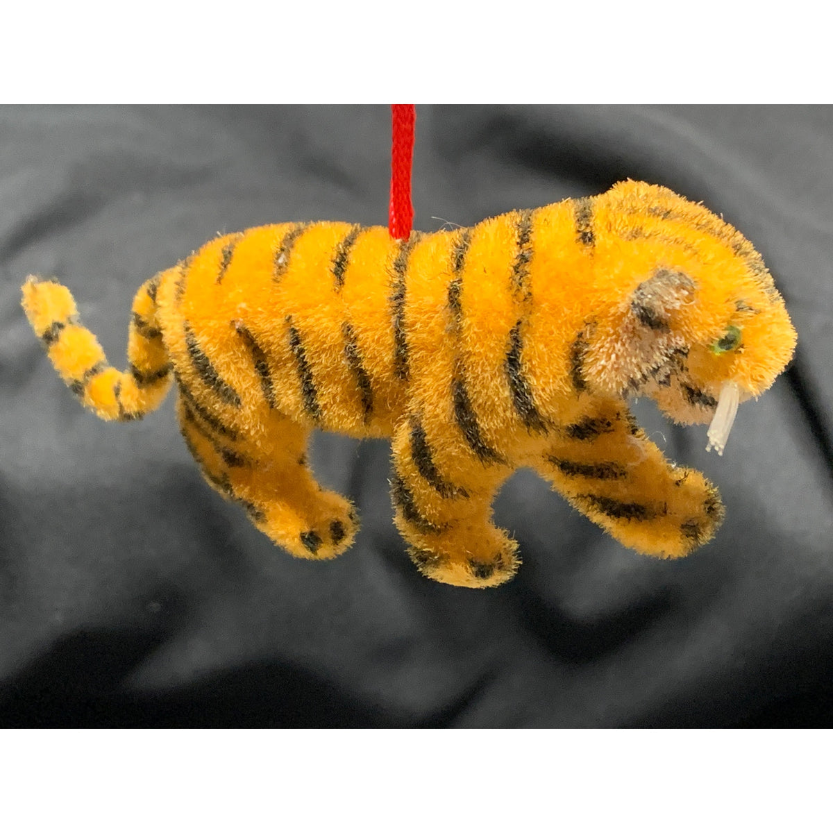 Vintage Wagner Handwork Flocked Tiger Figurine West Germany 1966-1983