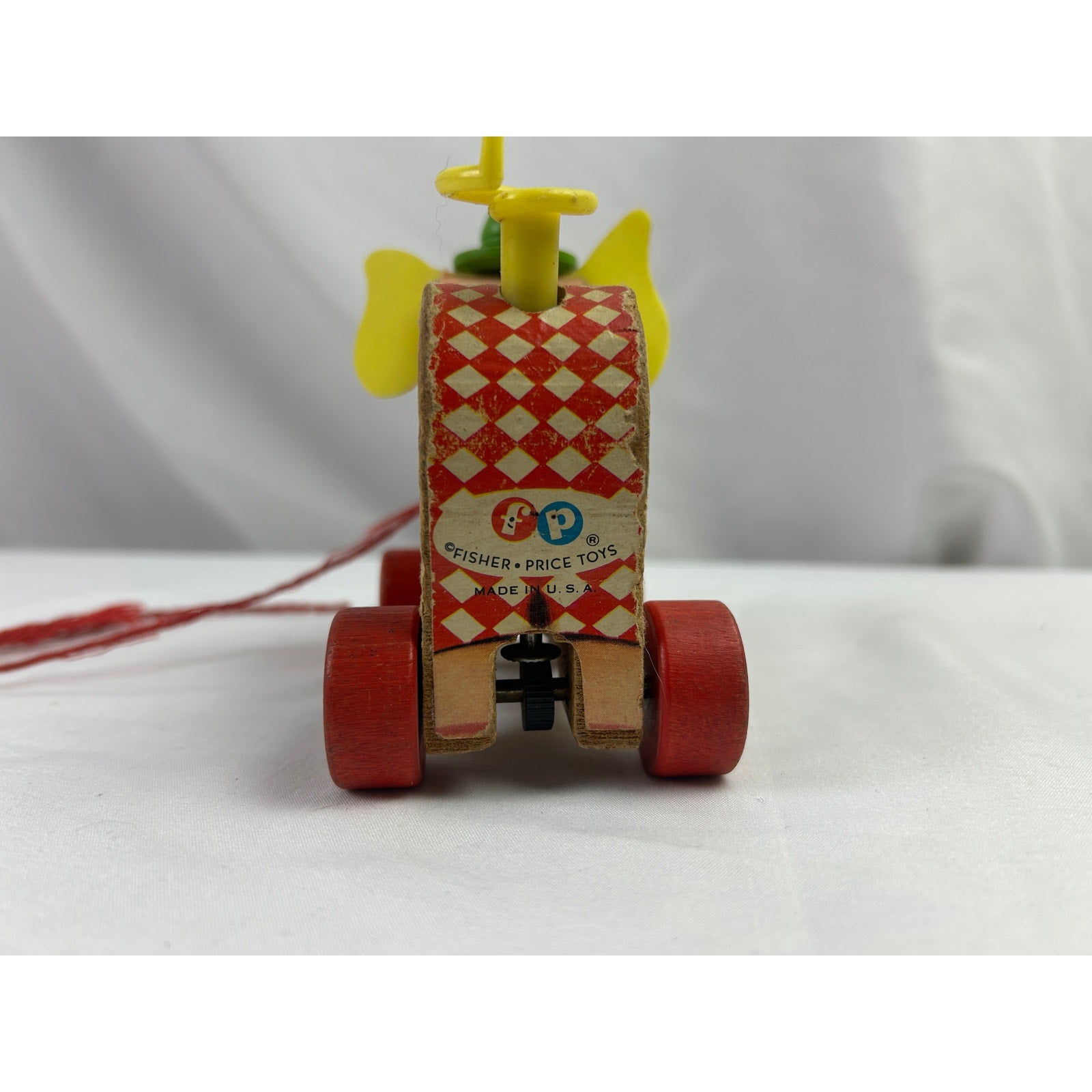 Fisher Price Peter Pig Pull Toy 840 Wood Litho 1950s Vintage Toy