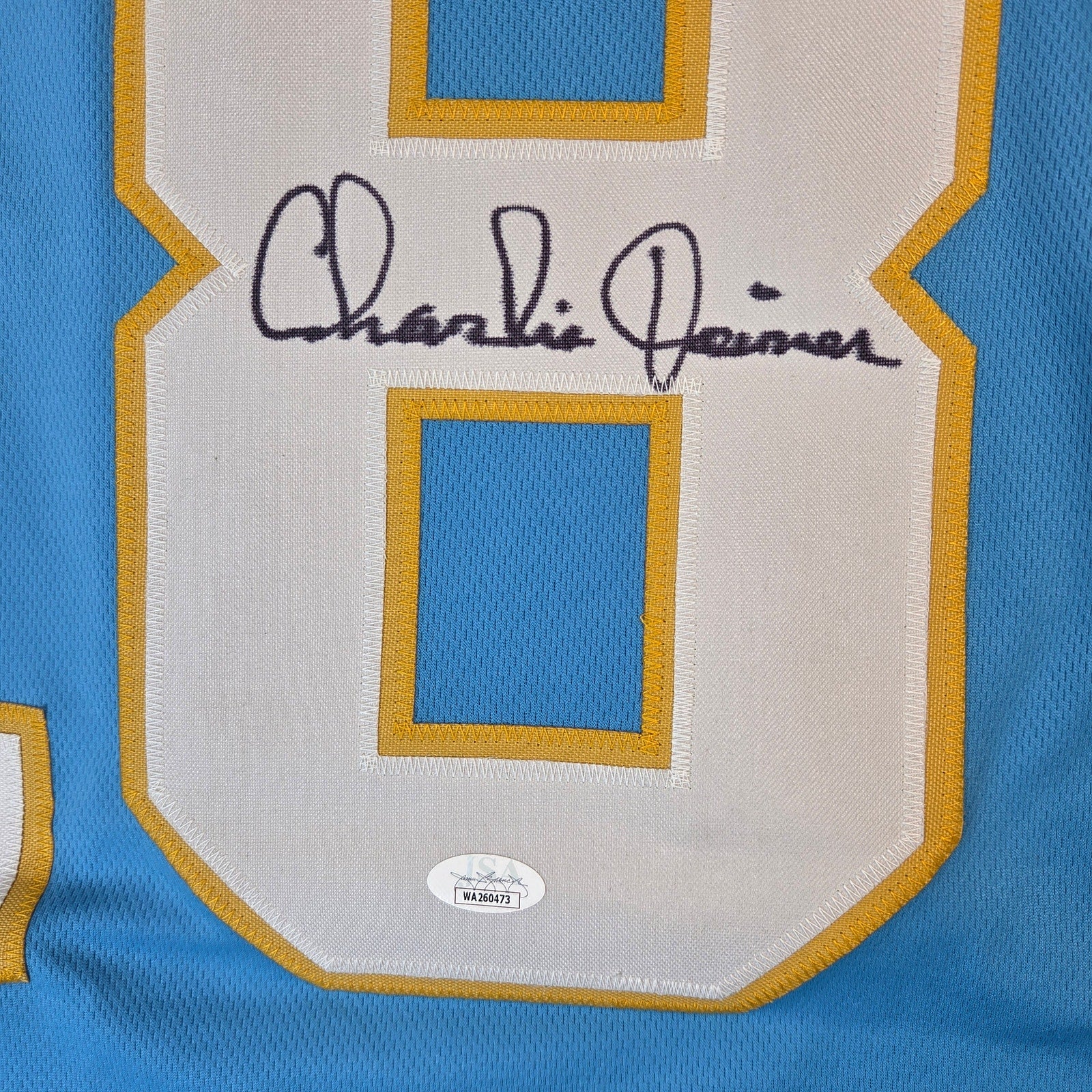 Charlie Joiner Signed San Diego Chargers Custom Jersey XL JSA Witness COA