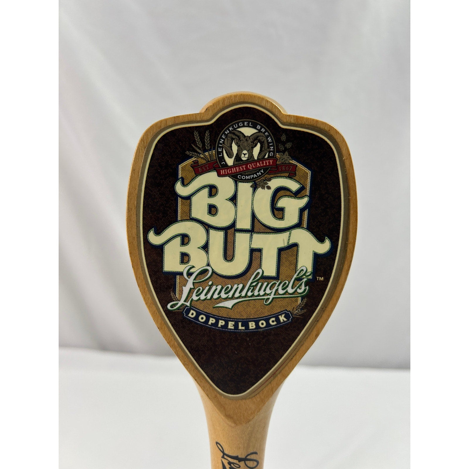 Leinenkugel's Big Butt Doppelbock Wood Beer Tap Handle Leinie's Seasonal