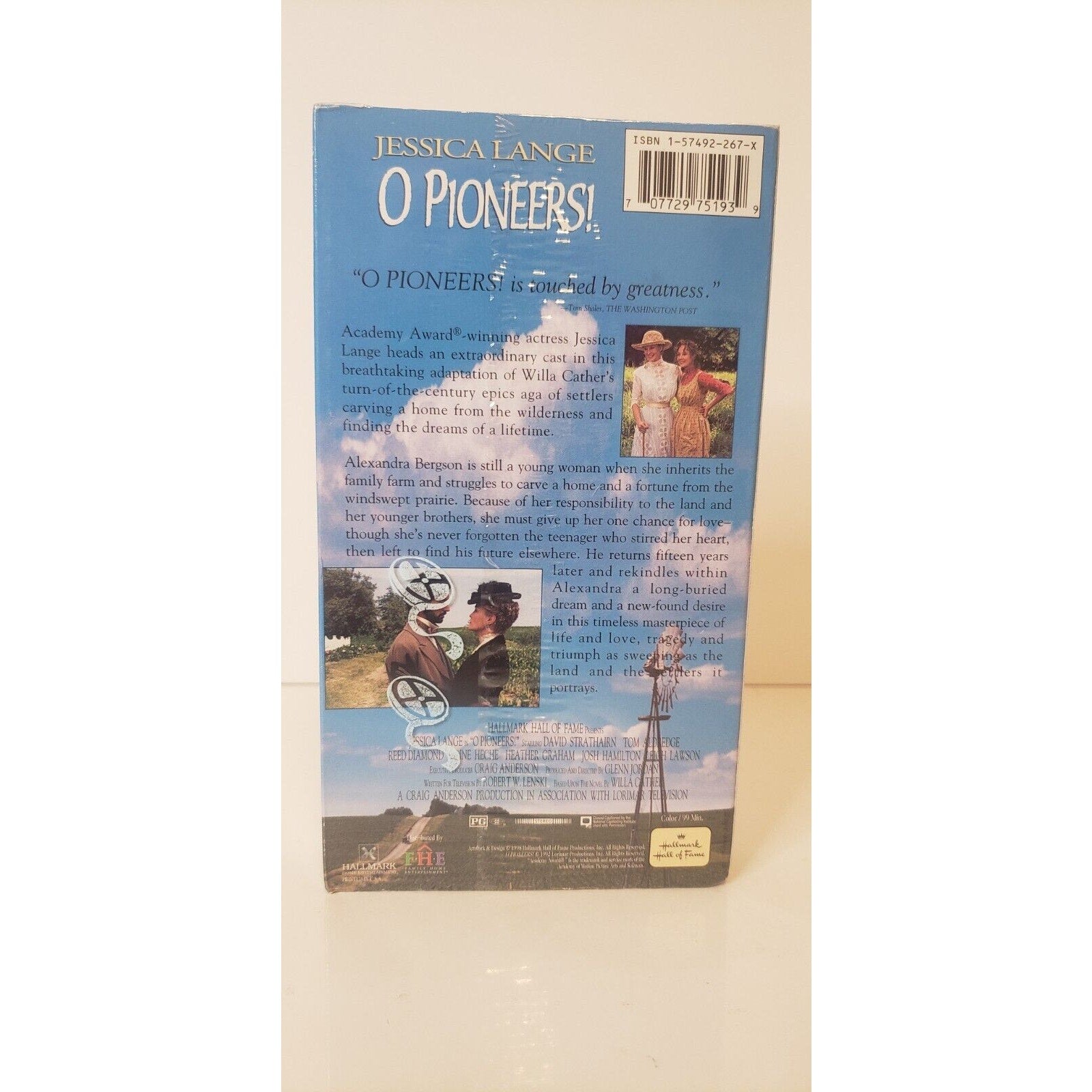 O Pioneers! 1992 VHS New Sealed Hallmark Hall Of Fame Jessica Lange