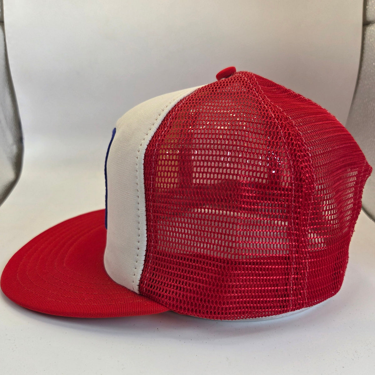 Vintage OK Hardware Trucker Snapback Hat USA Industrial Uniform Company Red