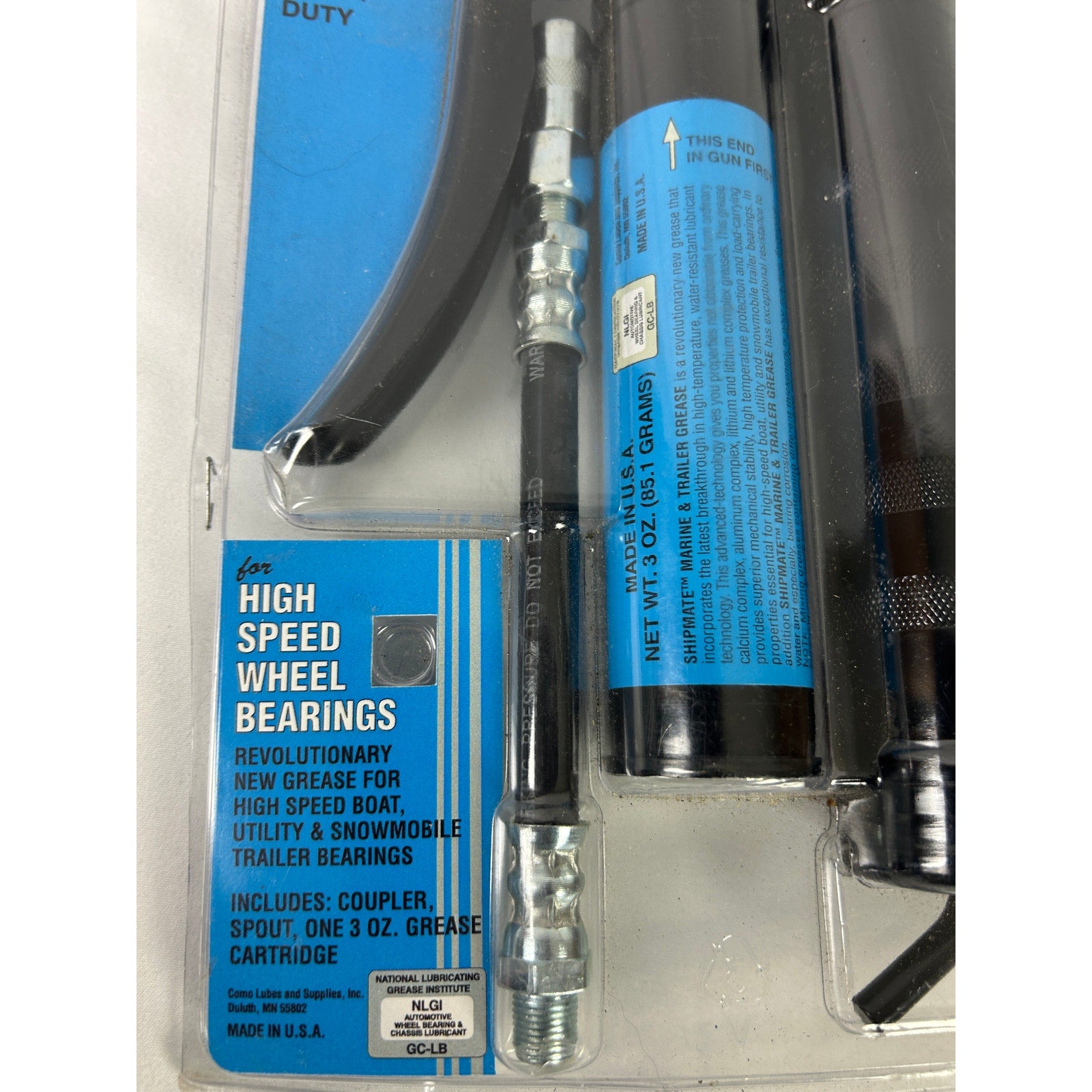 Shipmate Boat Trailer Grease Gun Kit High Speed Wheel Bearing Tool