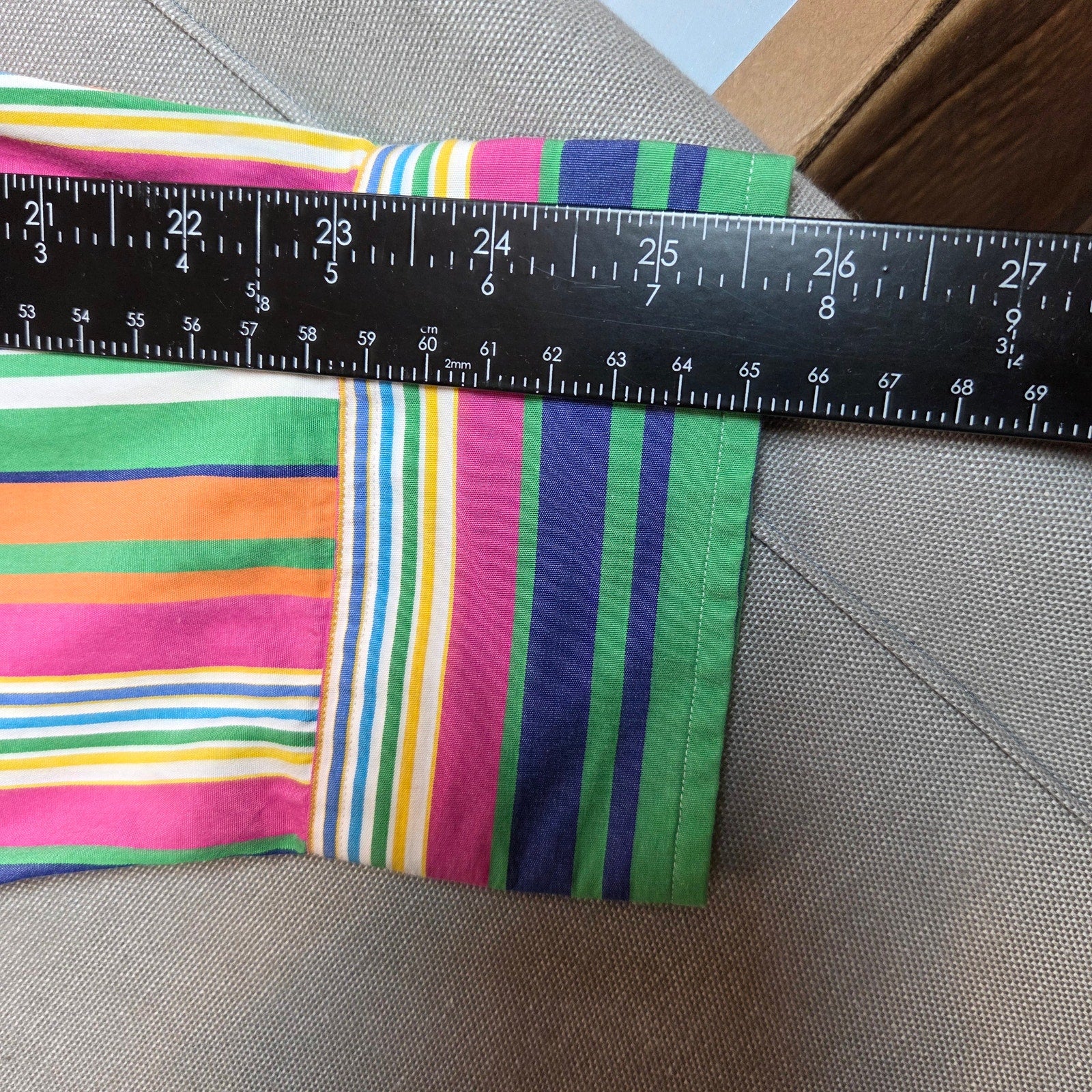 Polo Ralph Lauren XL Multicolor Stripe Button Up Cotton Regent Fit Shirt