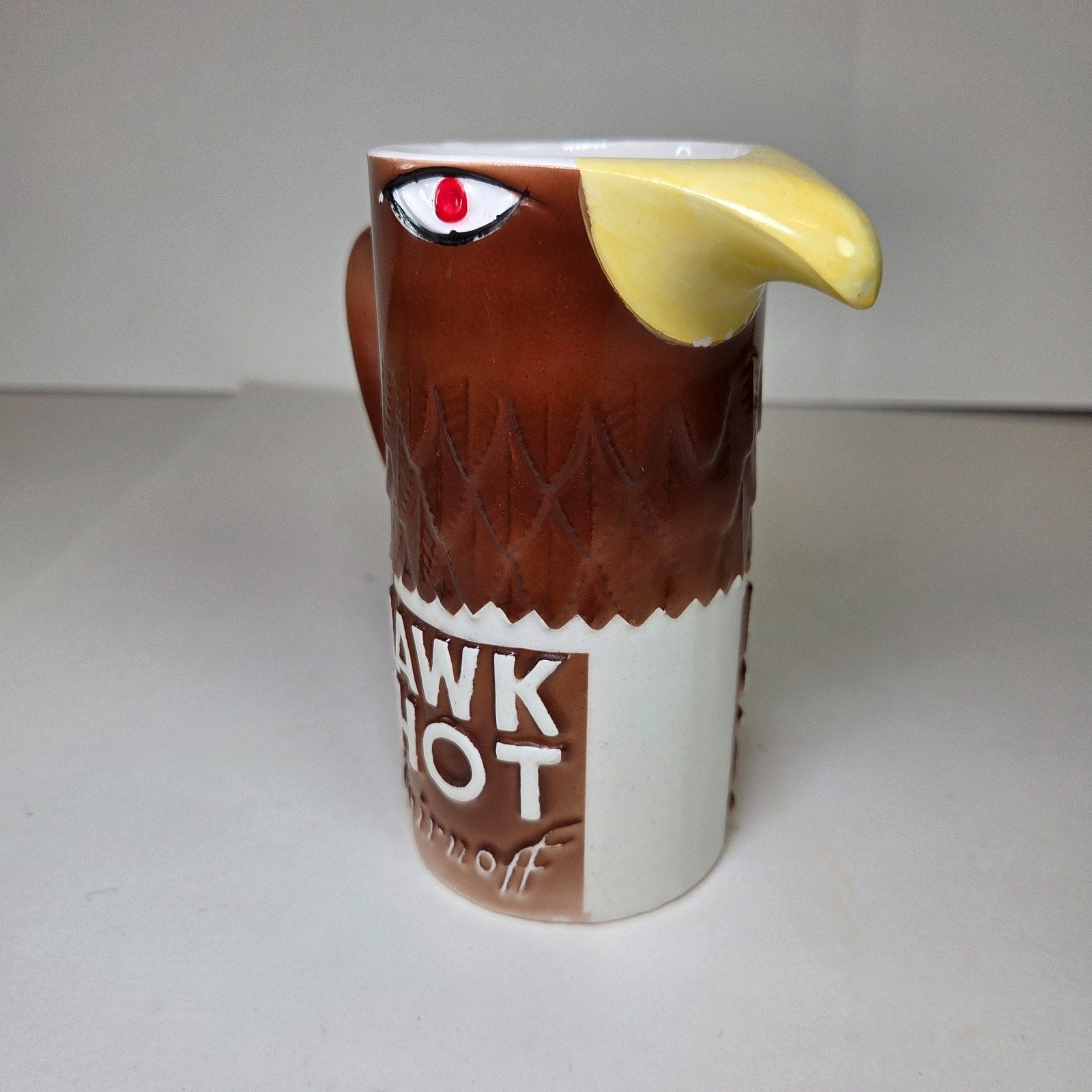 1976 Smirnoff Hawk Shot Eagle Head Mug by McCoy – Vintage Barware 5.25”