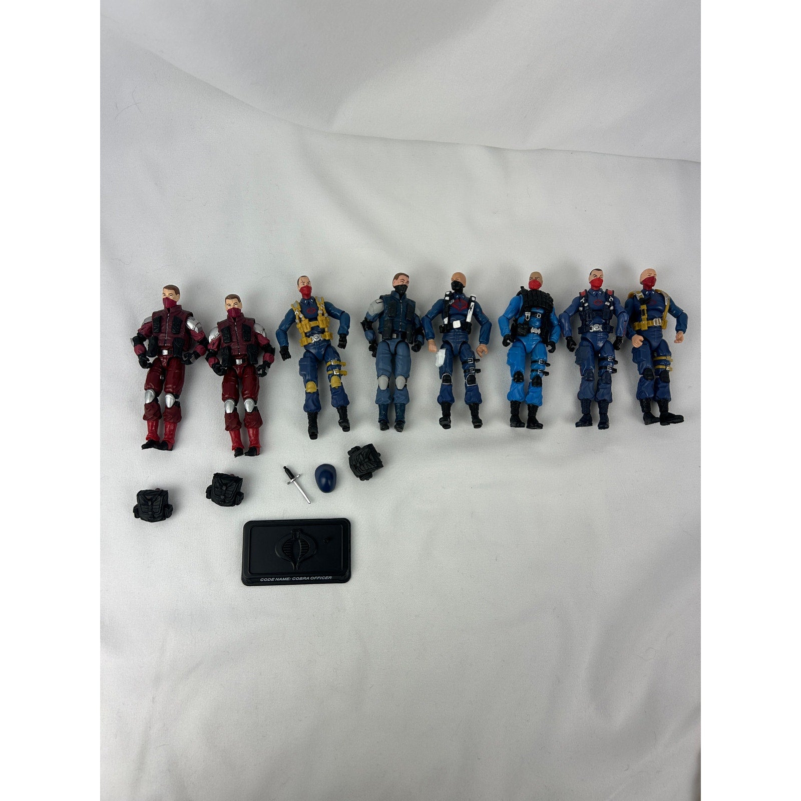 Lot of 8 G.I. Joe Cobra Troopers Officers 25th Anniversary Resolute