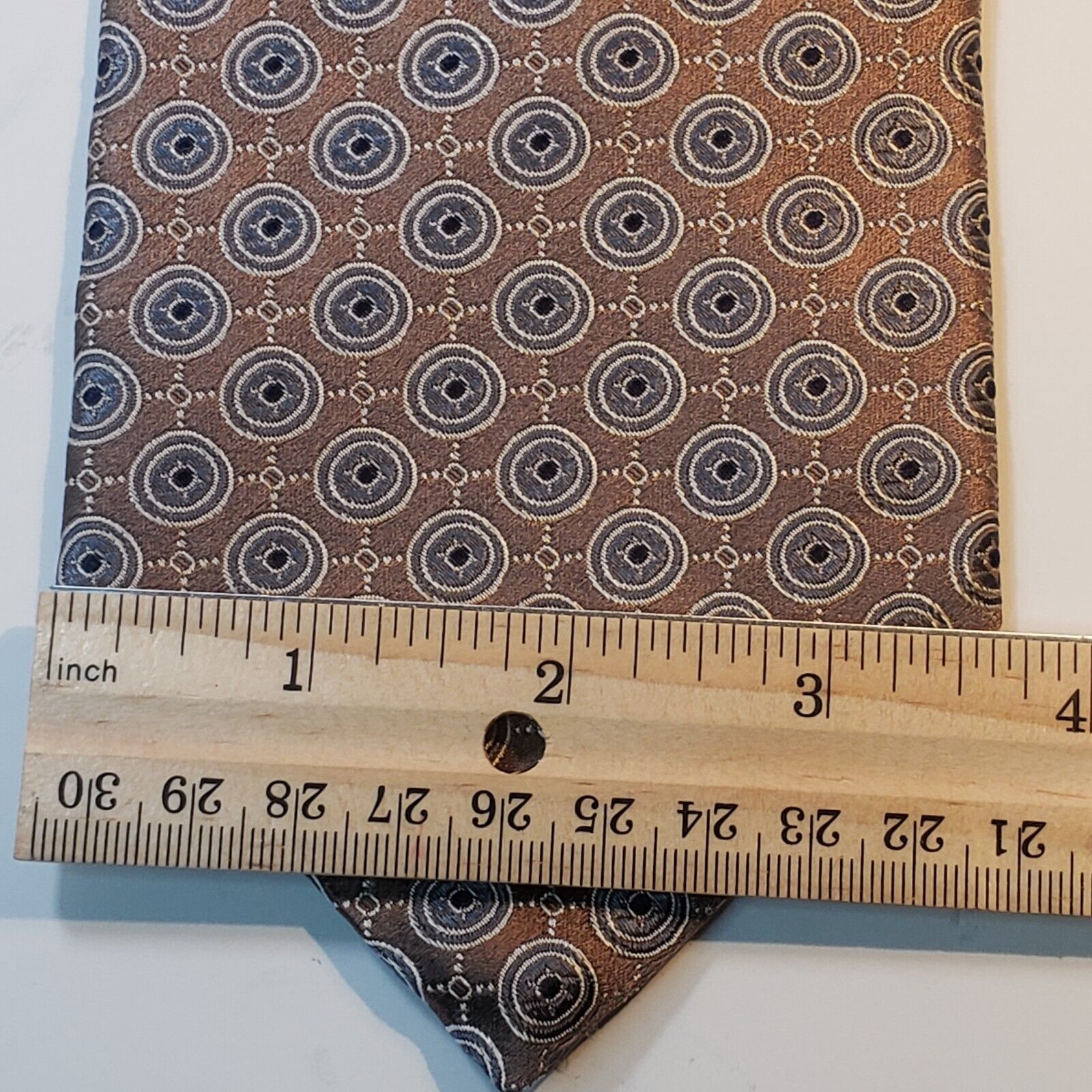 Ike Behar Silver Geometric Silk Tie