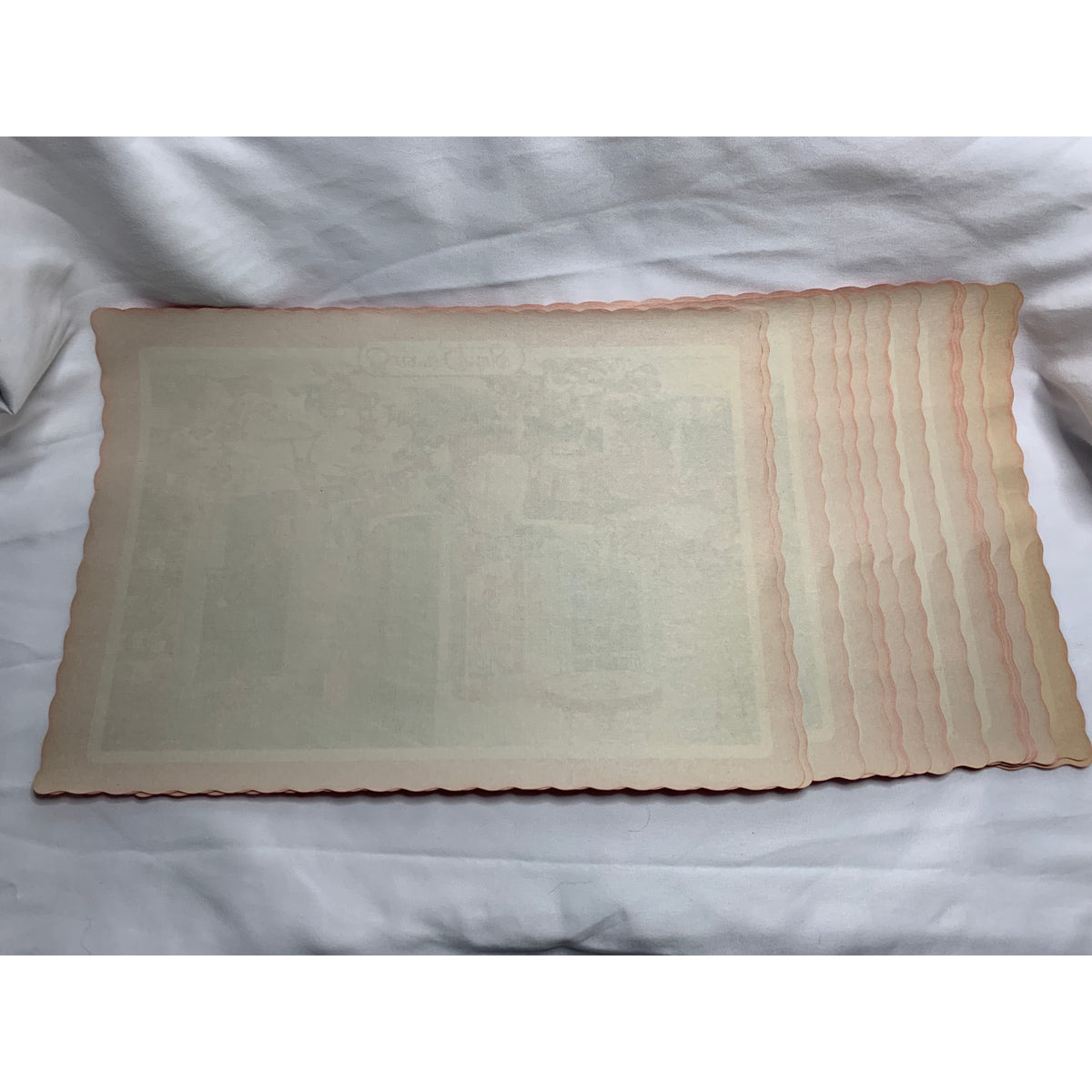 Vintage George Hinke Santa's Workshop Christmas Paper Placemats Set of 24 NOS