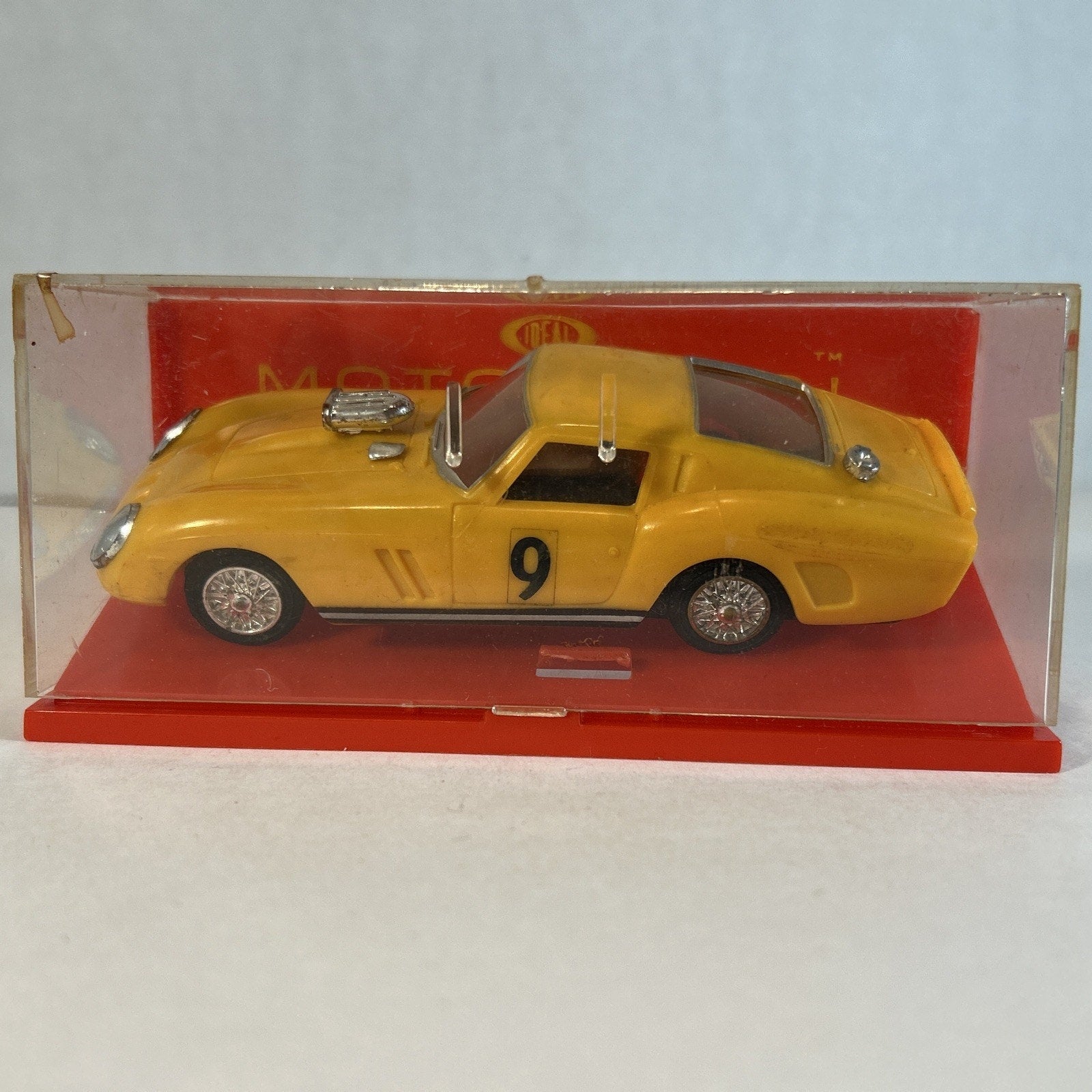 1960s Ideal Motorific Ferrari #9 Battery Operated Car w/ Original Display Case