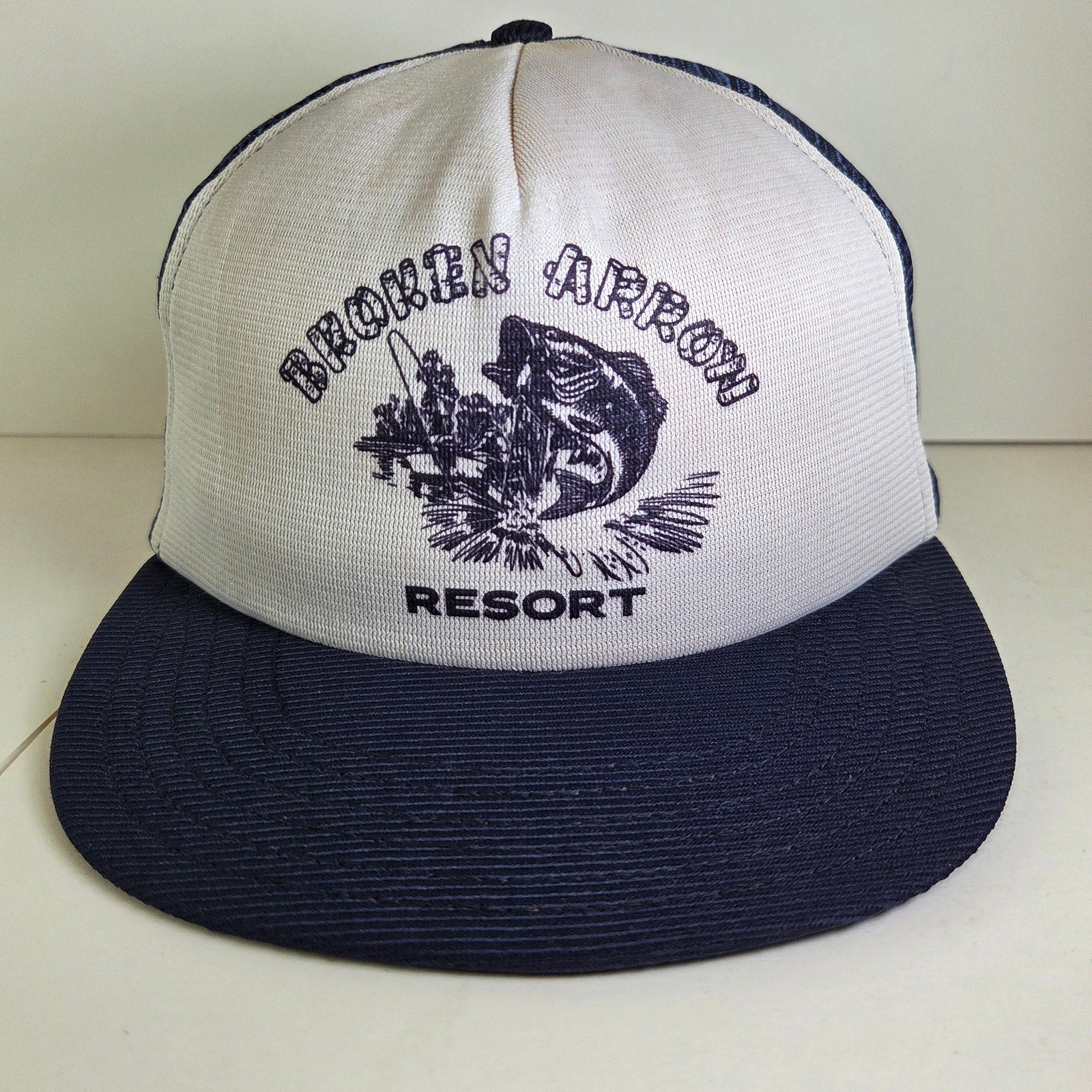 Vintage Broken Arrow Resort Trucker Hat Foam Front Mesh Snapback USA
