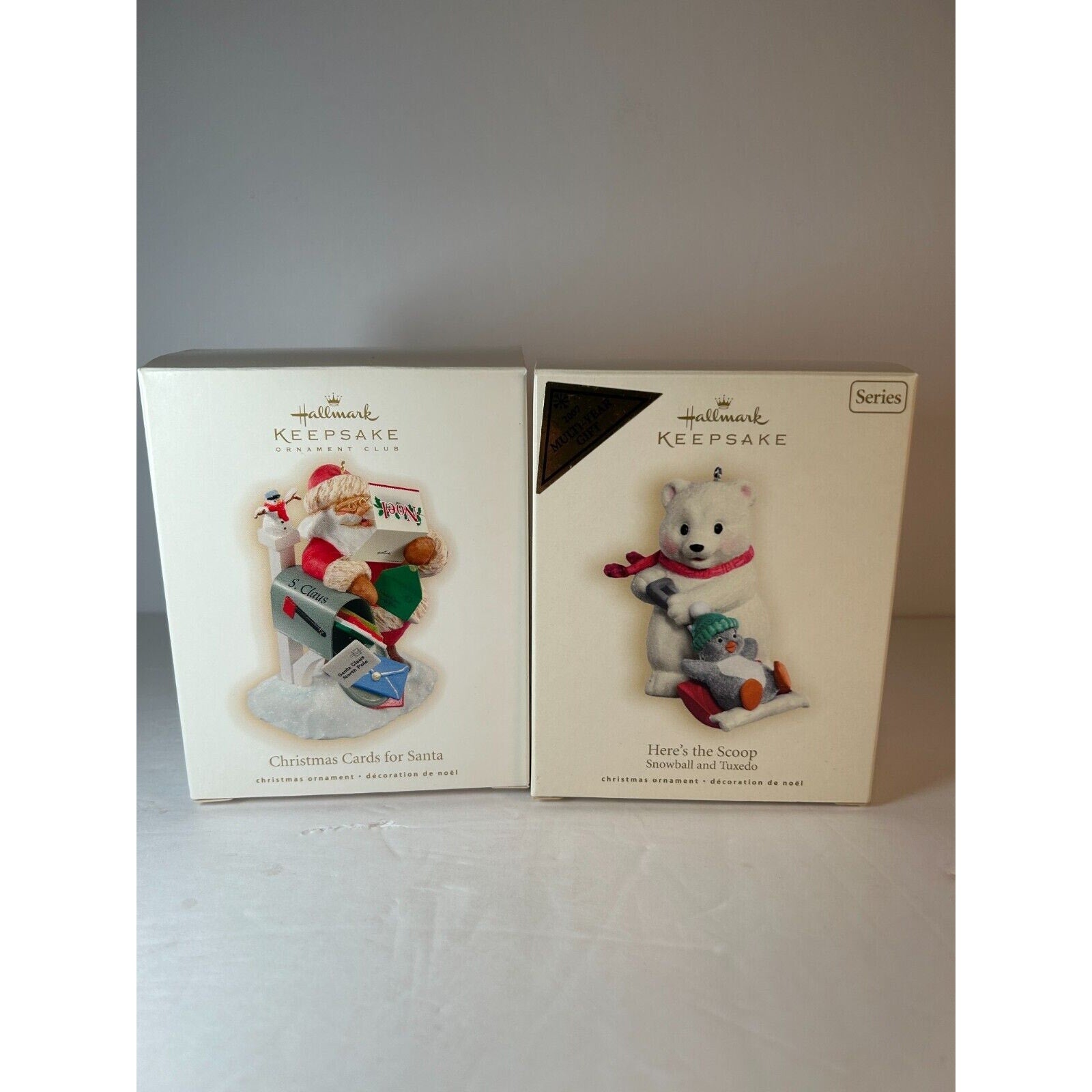 Hallmark Keepsake Christmas Ornament lot of 2 Ornament Club