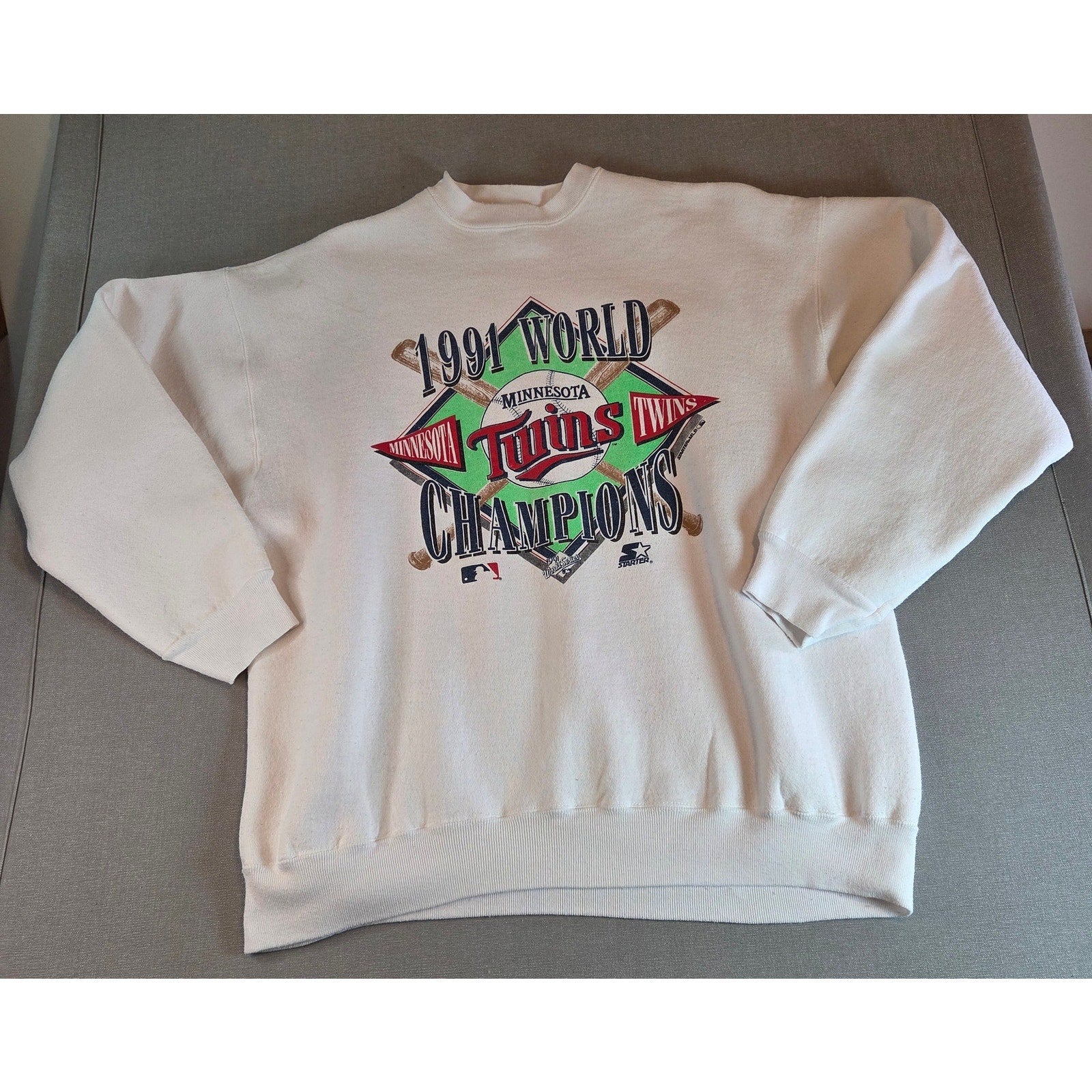 Vintage 1991 Minnesota Twins World Series Champions Starter Sweatshirt XL