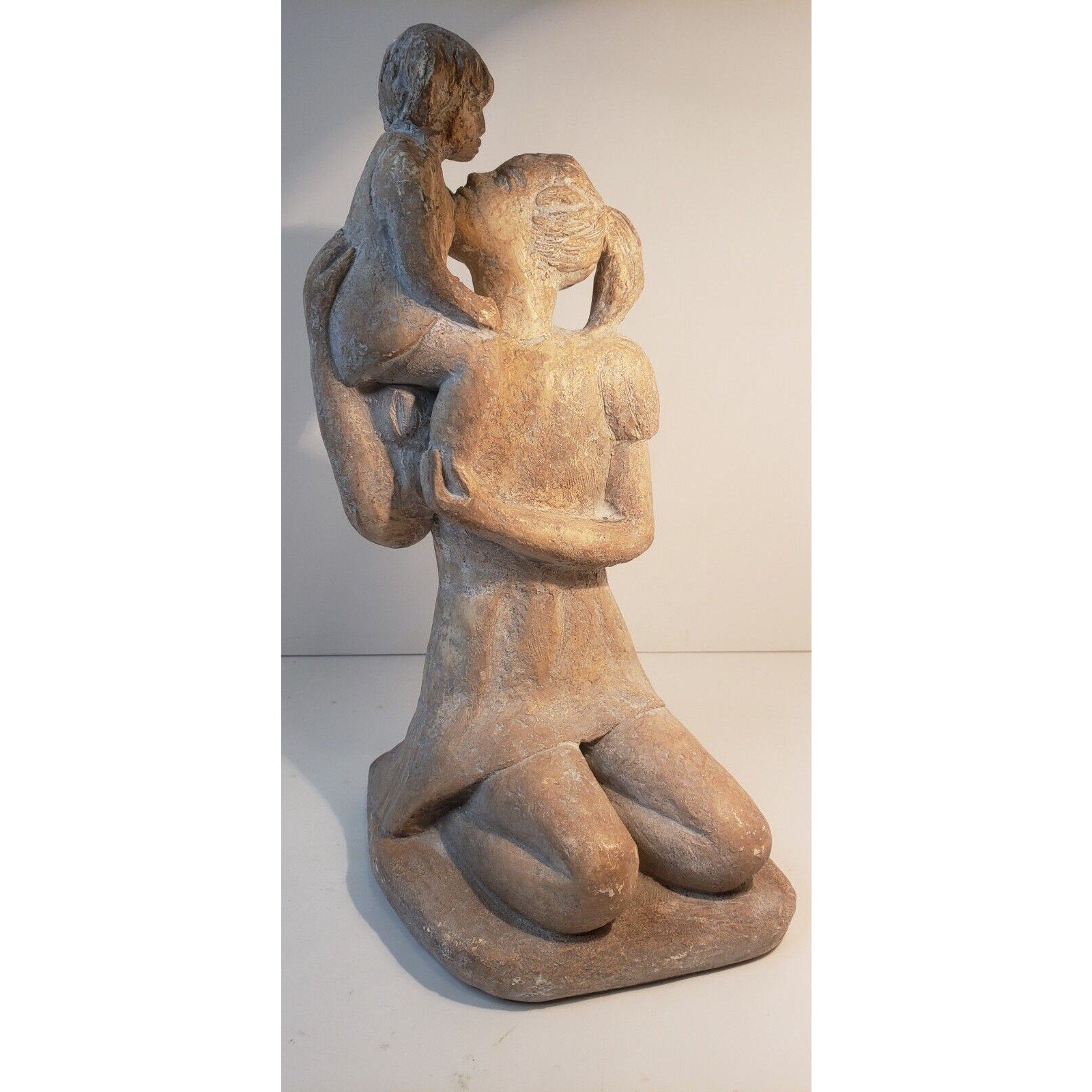 Austin Productions Mother & Child Sculpture 11.25" Vintage Modern Art