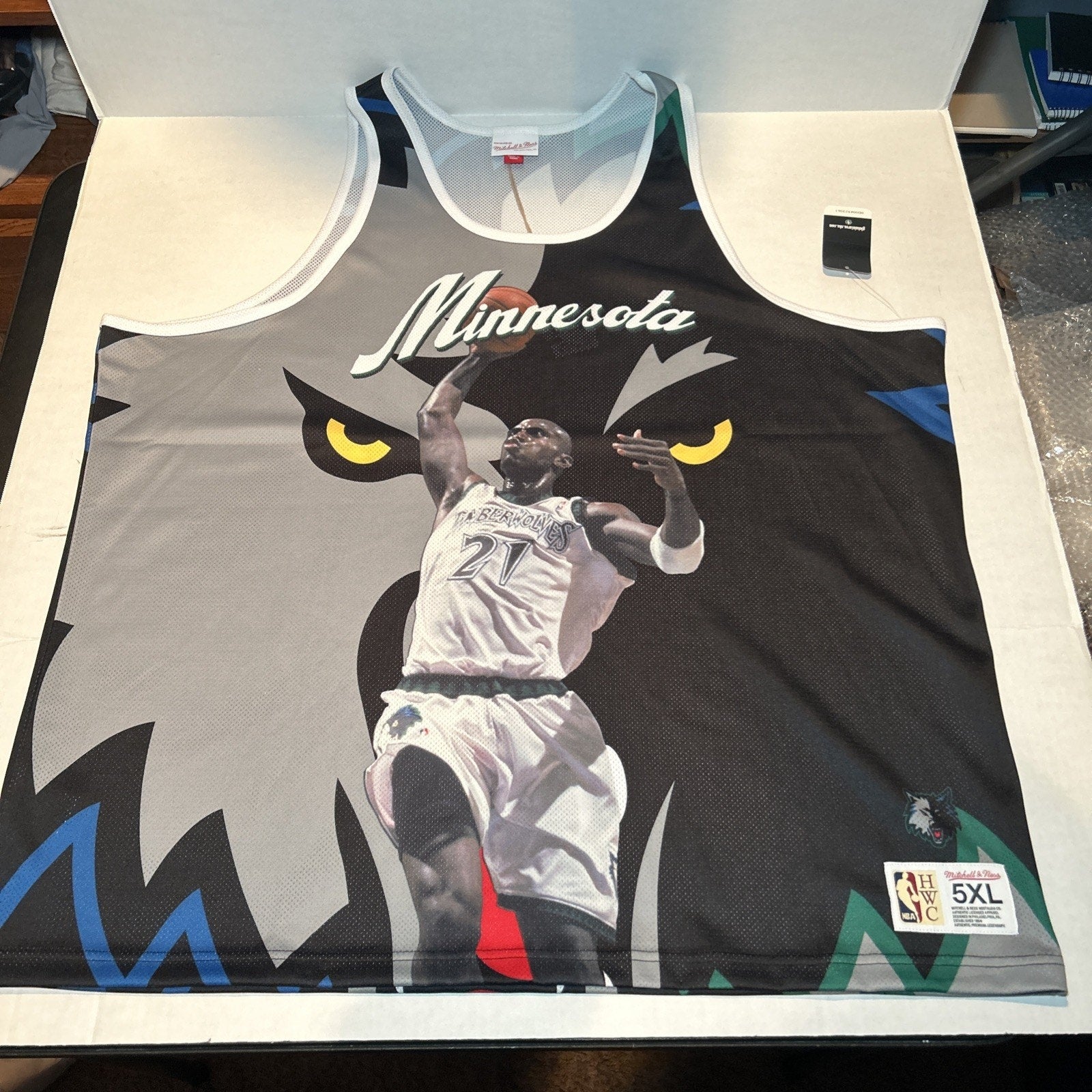 Kevin Garnett Timberwolves Mitchell & Ness NBA Sublimated Player Tank Size 5XL