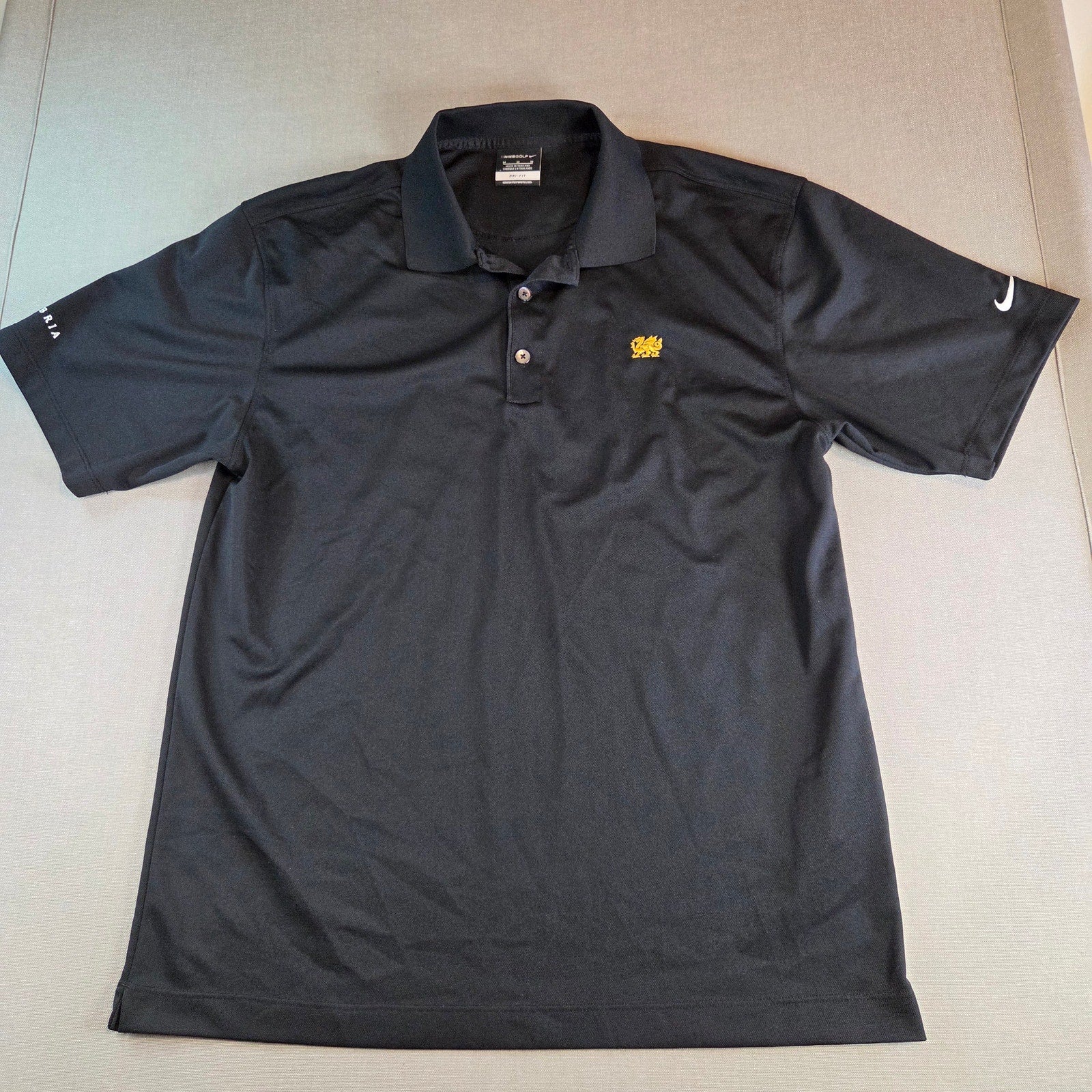 Nike Golf Dri-FIT Polo Shirt M Cambria Embroidered Corporate Promo Black
