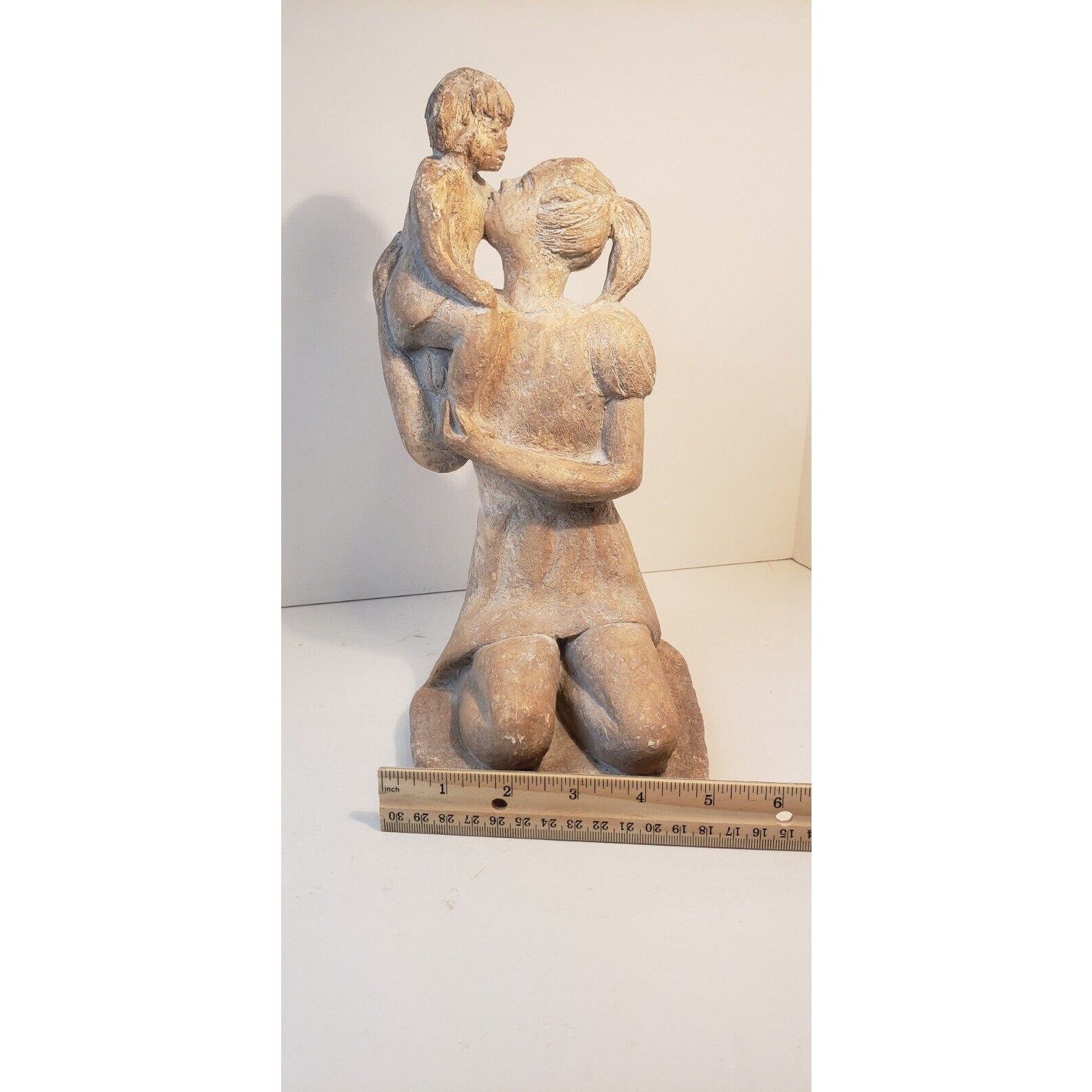 Austin Productions Mother & Child Sculpture 11.25" Vintage Modern Art