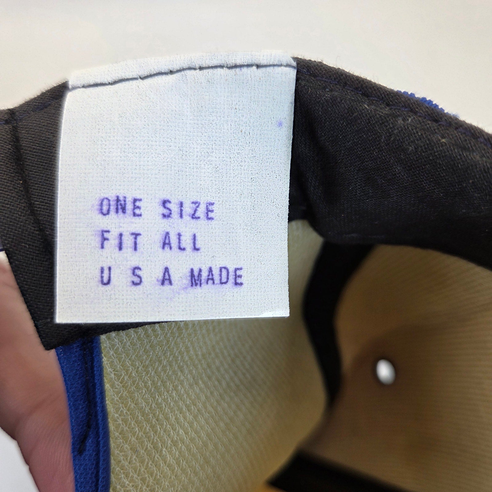 Vintage OK Hardware All Foam Snapback Hat OSFA Blue White Promotional Cap