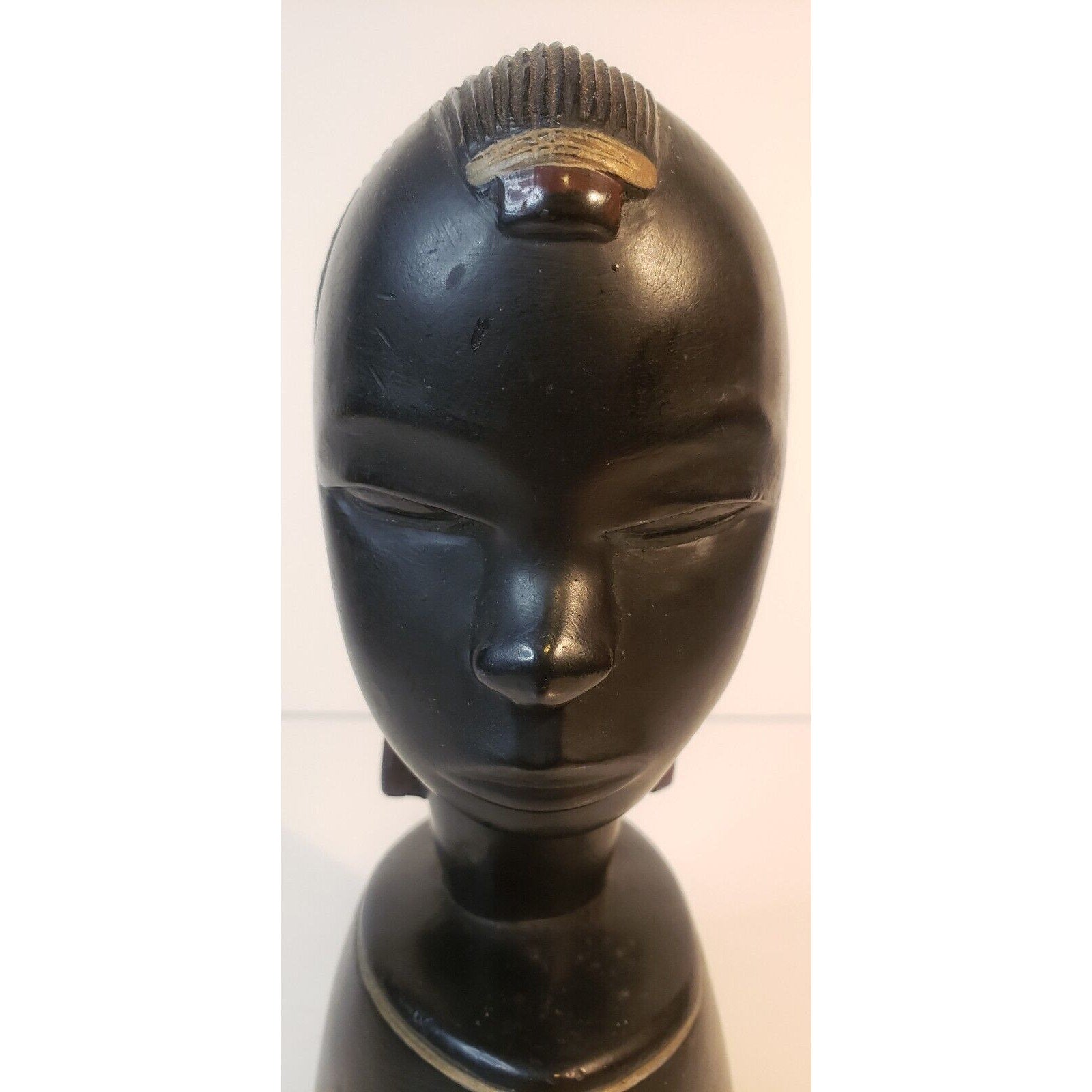 Vintage Abco Chalkware Tribal Woman Bust by Alexander Backer Co. 11" Tall
