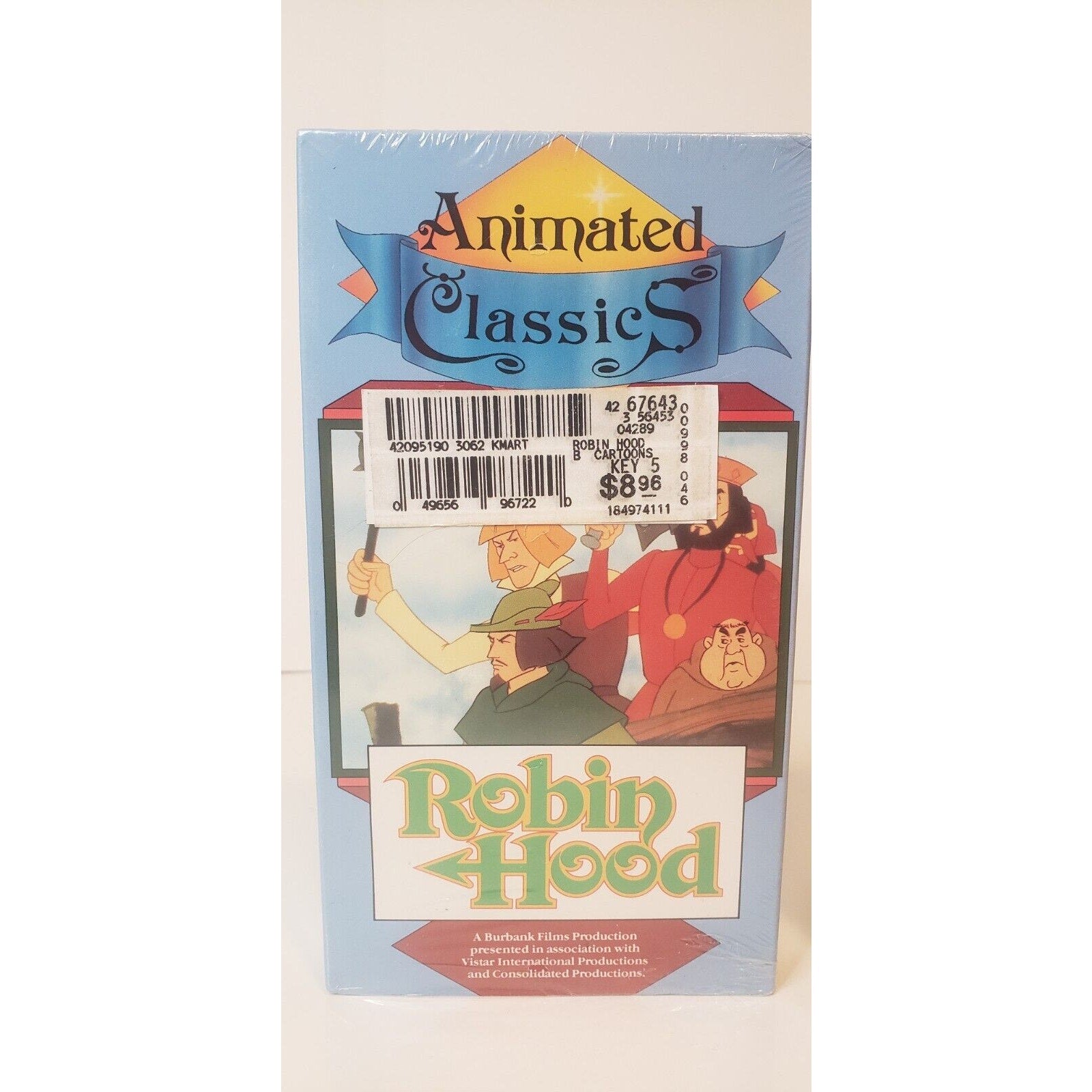 Lot of 3 New Sealed VHS Cartoons - Cinderella, Grimace, Robin Hood