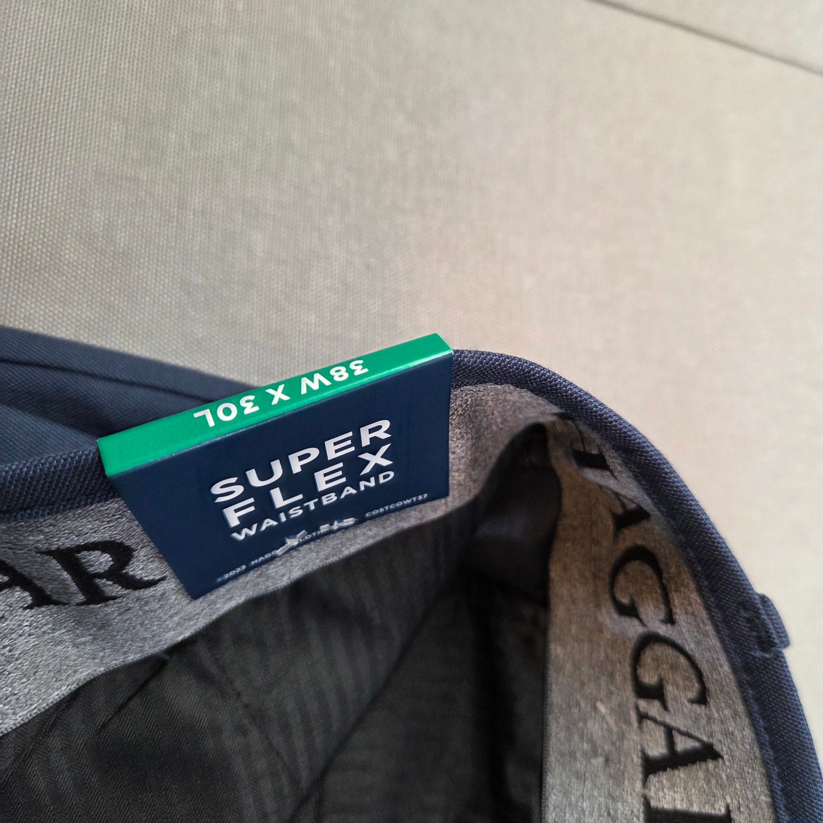 Haggar 365 Flex Dress Pants 38x30 Blue Straight Fit Super Flex Waistband NWT