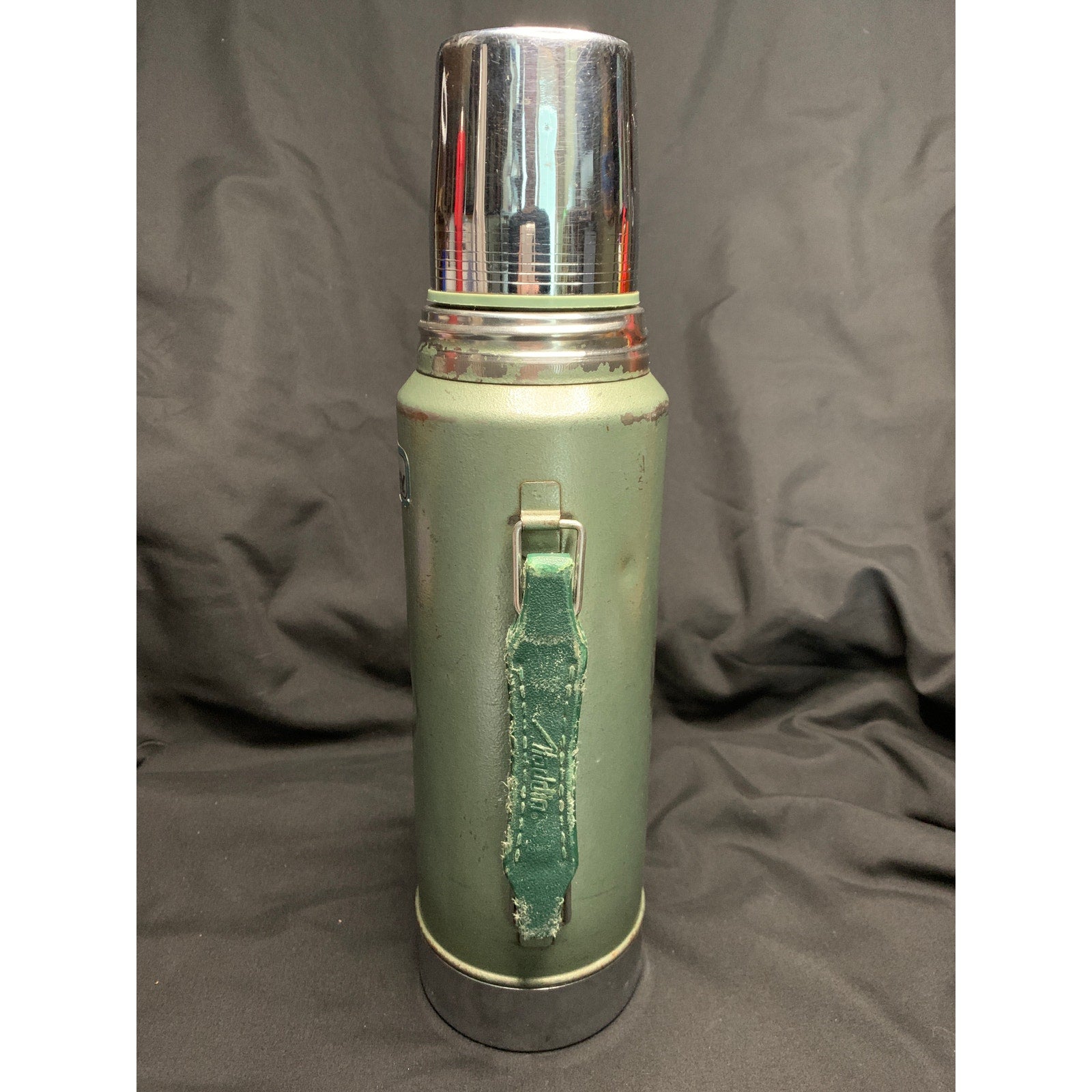 1986 Aladdin Stanley A-944DH 1 Quart 32oz Thermos Green USA Vintage