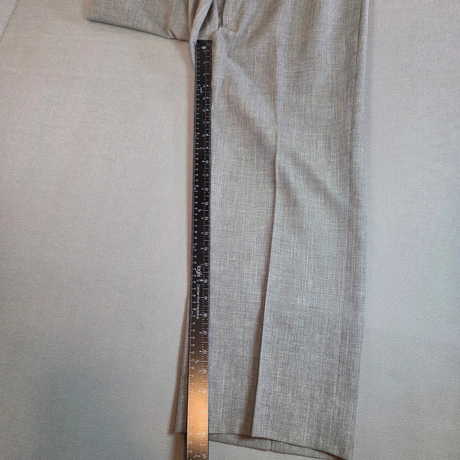 Vintage Haggar Pleated Slacks Men’s 37x26 Gray Dress Pants USA 1980s