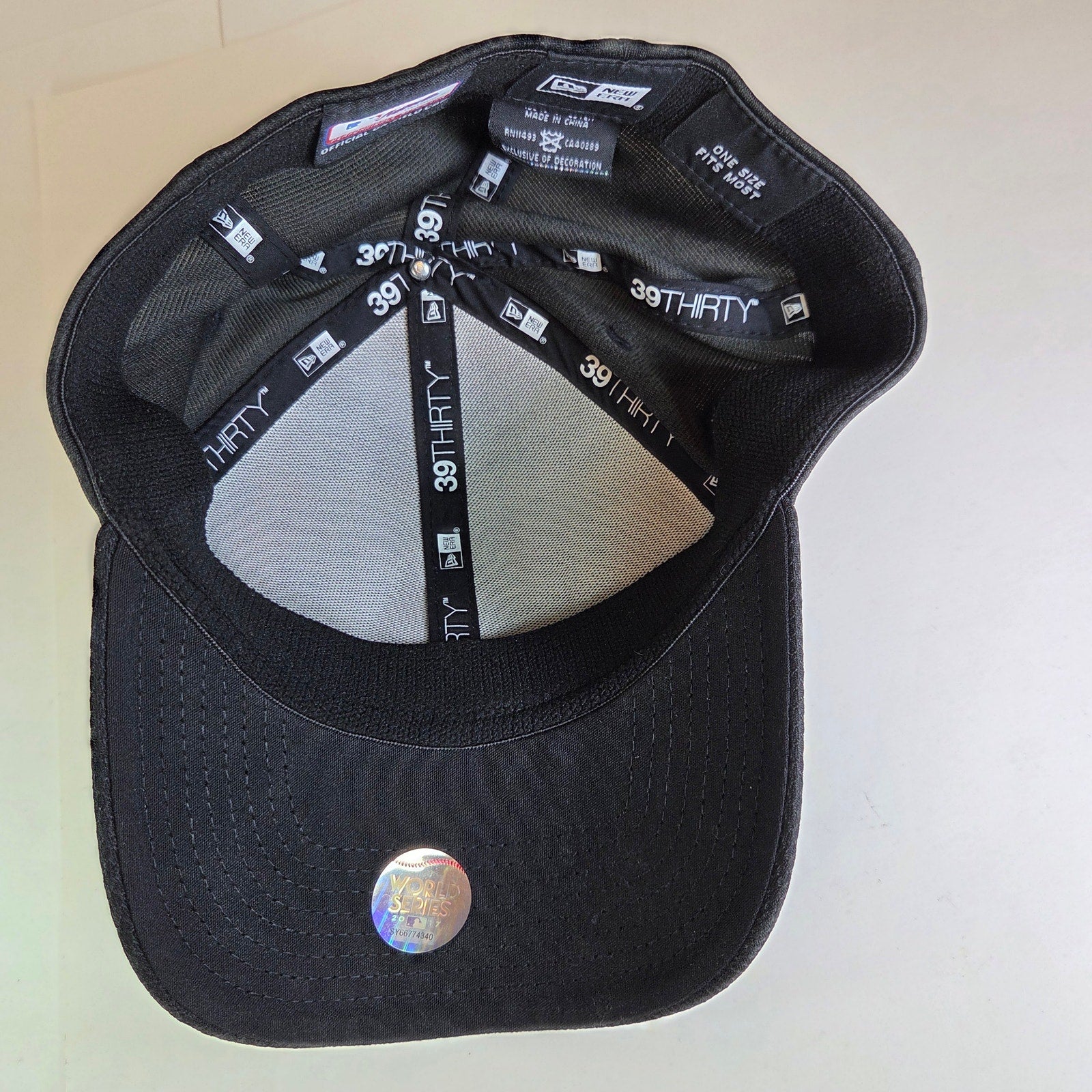 New Era 39Thirty Houston Astros 2017 World Series Champs Hat osfm Black Gray