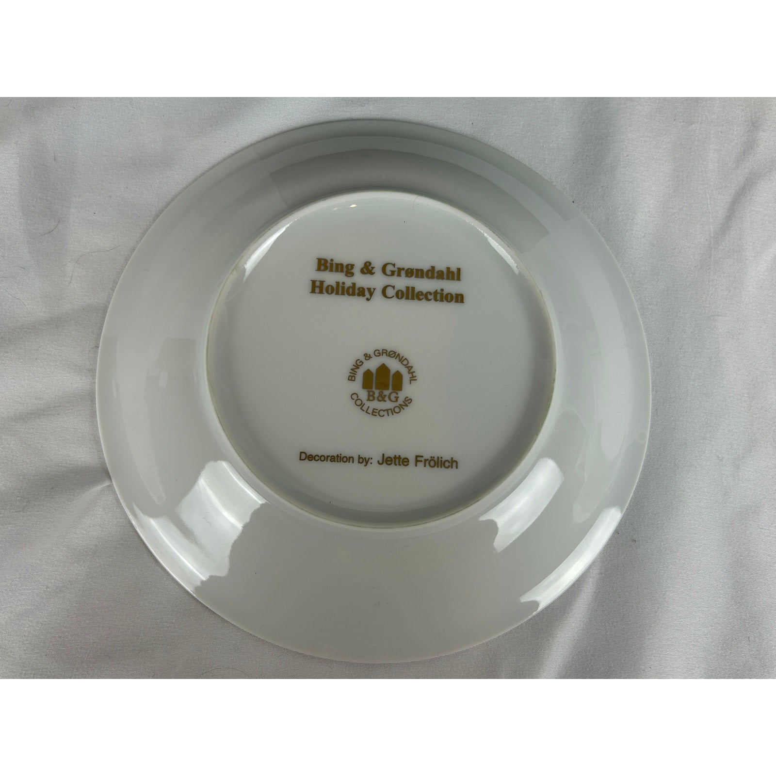 Bing Grondahl 1999 Holiday Cup Saucer Dessert Plate Set Jette Frolich Box