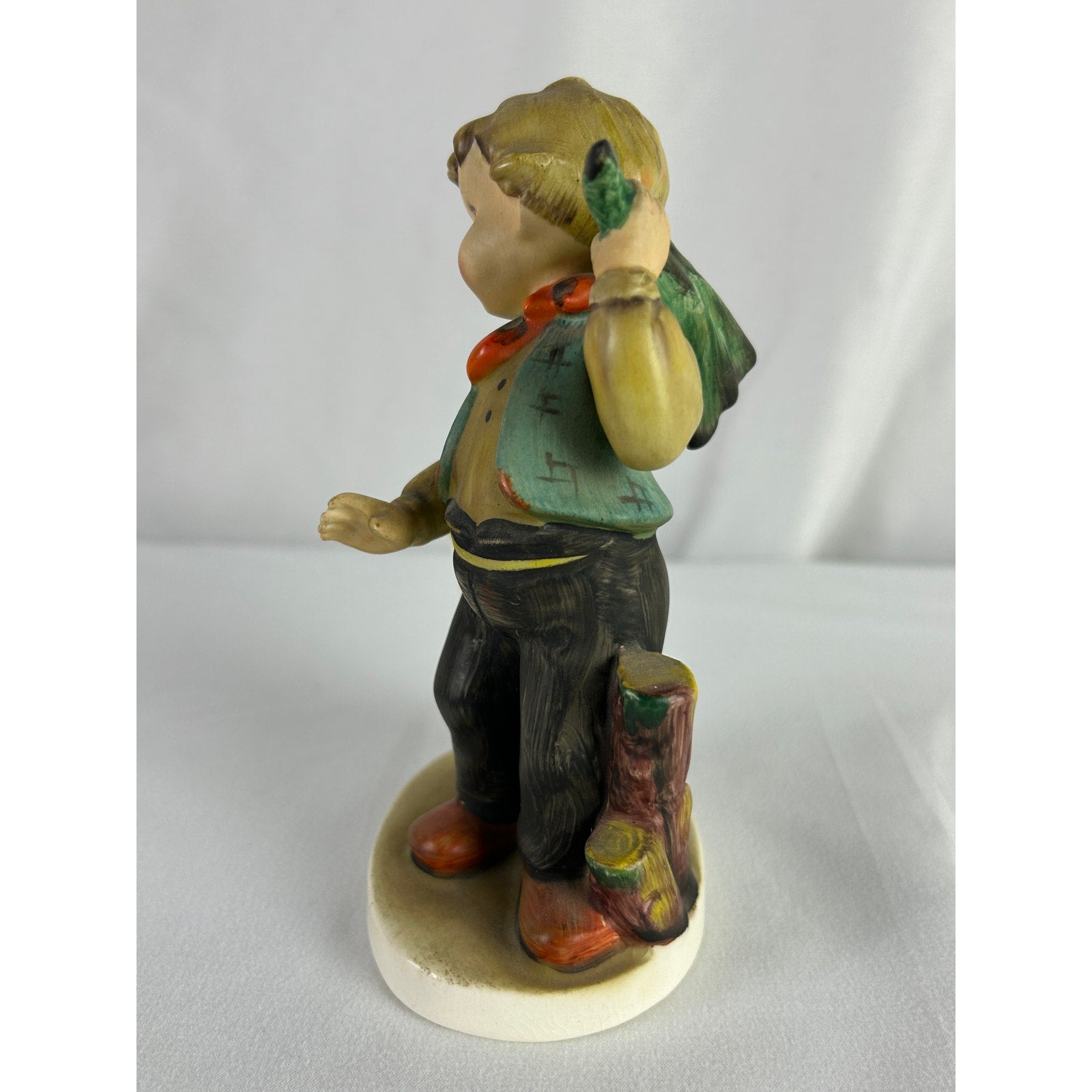 Vintage Enesco Go Home Boy Goose Figurine 1110 Japan Ceramic