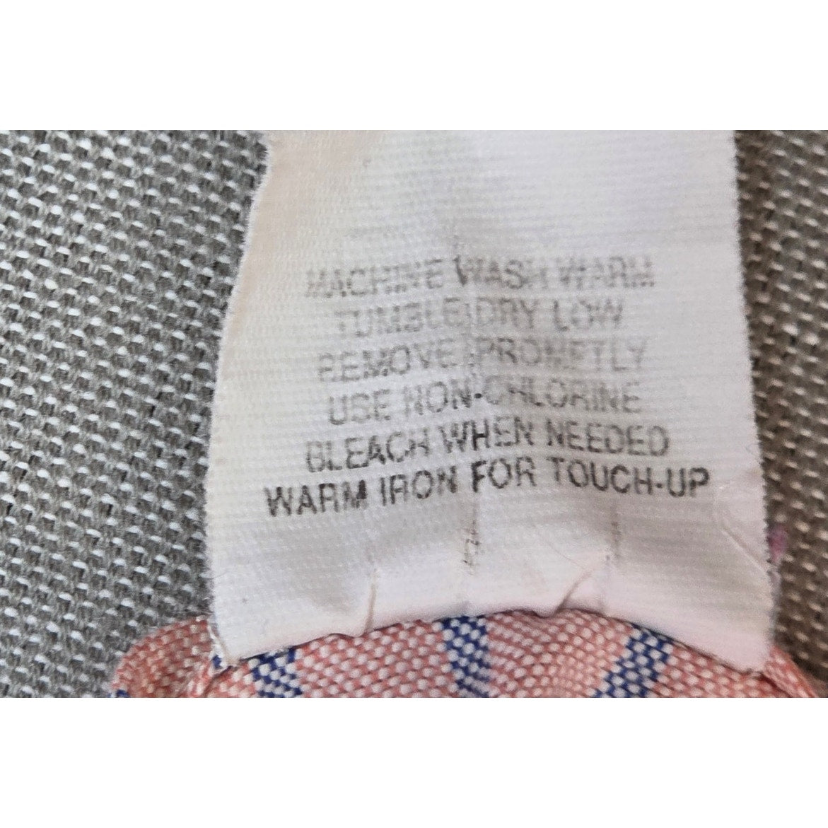 Vintage 90s L.L. Bean USA Made Pink Blue Stripe Shirt 16-35 Single Needle