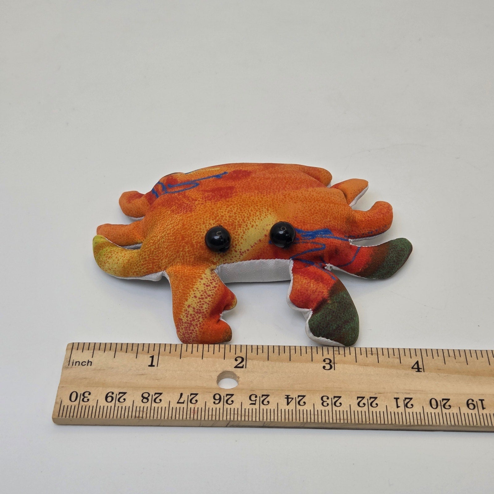 Sand Filled Plush Crab Small Weighted Novelty Toy Made in Thailand