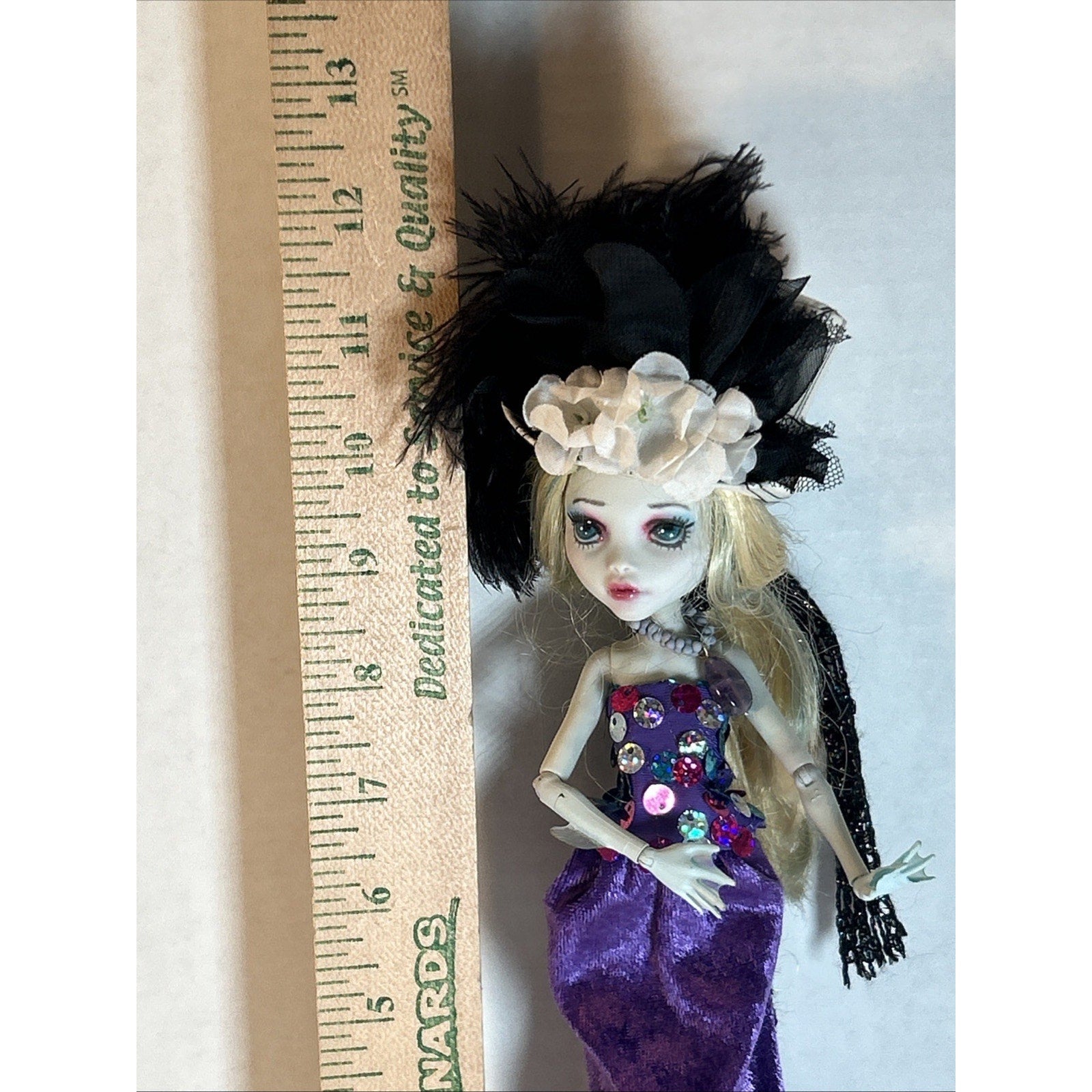 OOAK Repaint Monster High Doll – Gothic Victorian Custom BJD w/ Stand Included