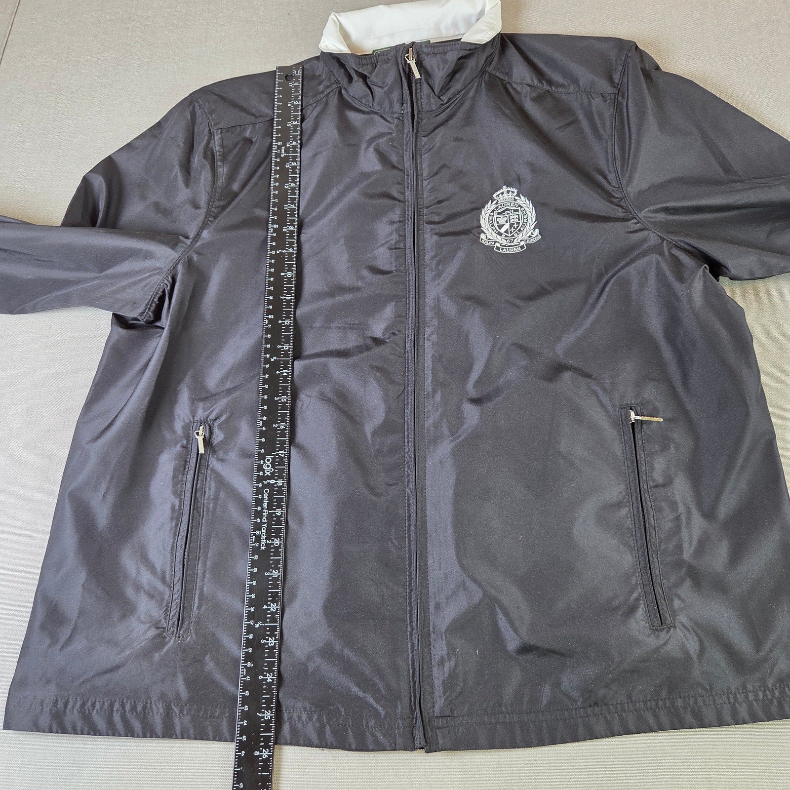 Lauren Ralph Lauren Active Windbreaker Jacket Womens XL Full Zip Crest