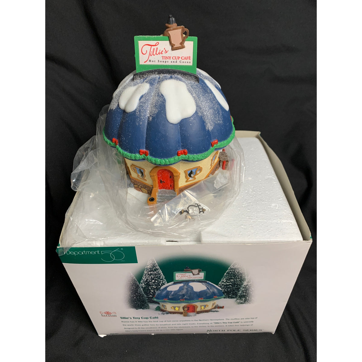 Dept 56 Tillie’s Tiny Cup Cafe 56401 North Pole Elf Land Lighted Building