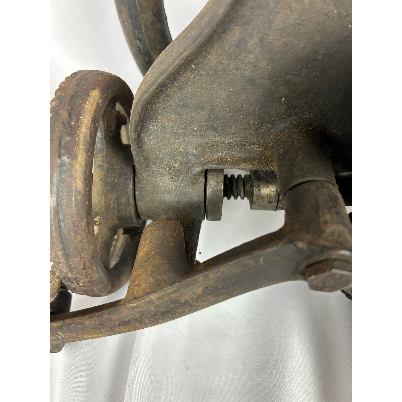 Antique Champion Blower Forge Post Drill Lancaster PA Hand Crank Drill