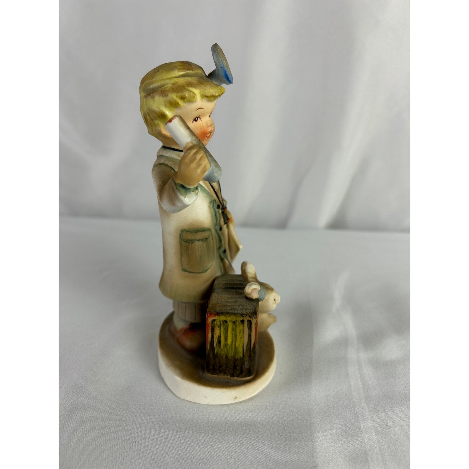Mid Century Lefton Little Doctor Figurine Boy Dog Medical Theme