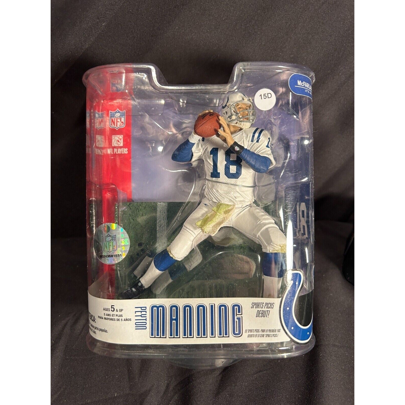 Peyton Manning McFarlane Series 15 Colts NFL White Jersey NEW