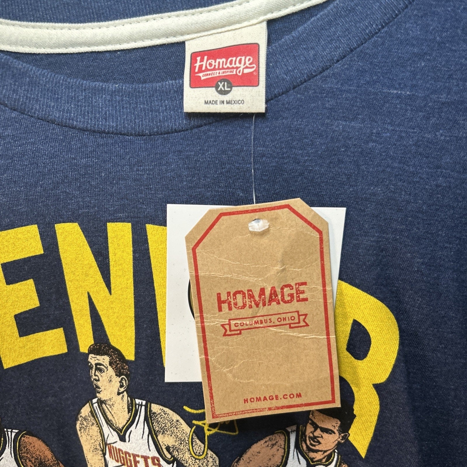 Denver Nuggets Triple Threat Jokic Murray Porter Jr Homage T Shirt Size XL