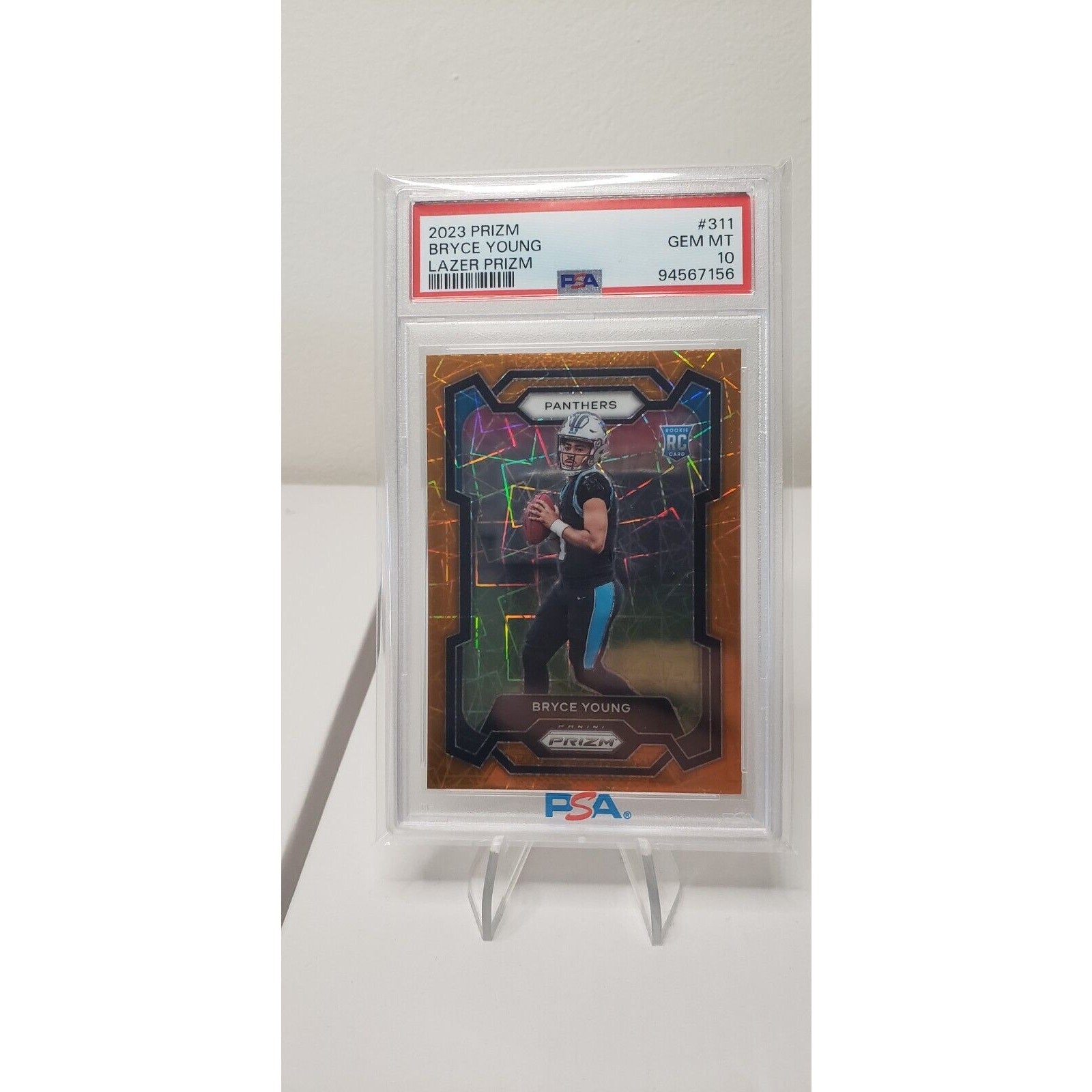 2023 PANINI PRIZM LAZER PRIZM #311 BRYCE YOUNG ROOKIE RC PSA 10 Gem Mint